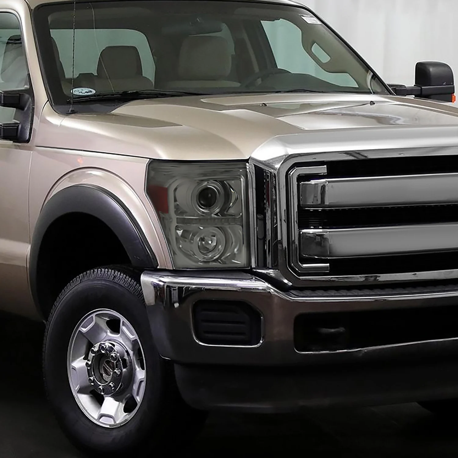 2011-2016 F-250 F-350 F-450 F-550 Dual Halo Headlights LED Signal Smoke - Image 10