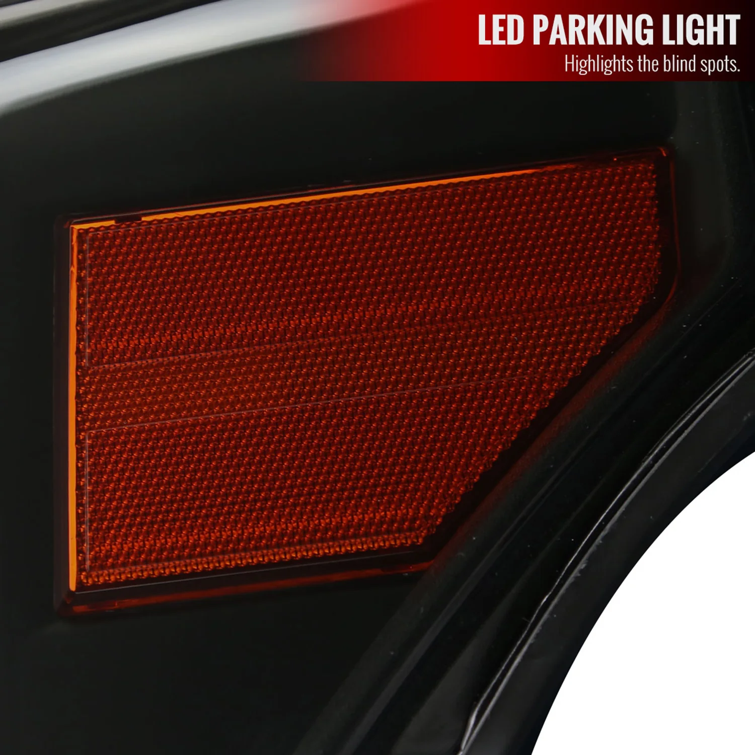 2011-2016 Ford F-250/350/450/550 Super Duty LED C-Bar Factory Headlights Black - Image 6