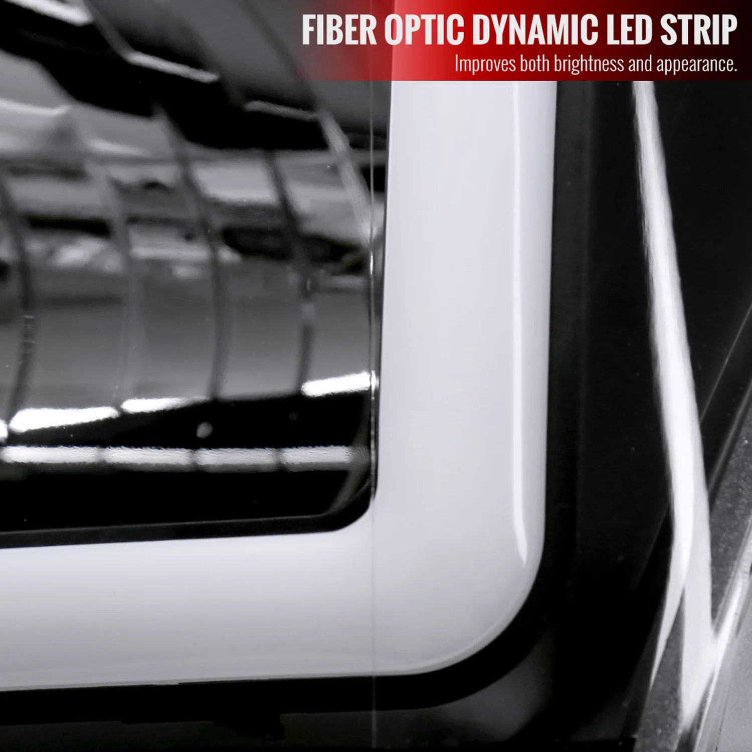 2011-2016 Ford F-250/350/450/550 Super Duty LED CBar Factory Headlights Black - Image 4