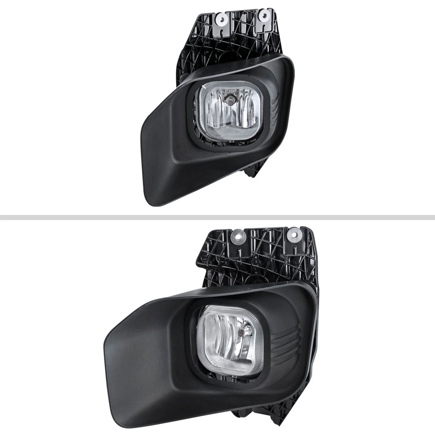 2011-2016 Ford F-250/F-350/F-450/F-550 12V/42W H10 Fog Lights Kit Chrome/Clear - Image 2