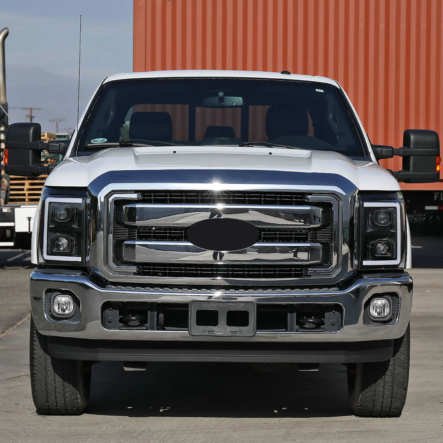 2011-2016 Ford F-250 F-350 F-450 F-550 LED CBar Projector Headlights Black - Image 10