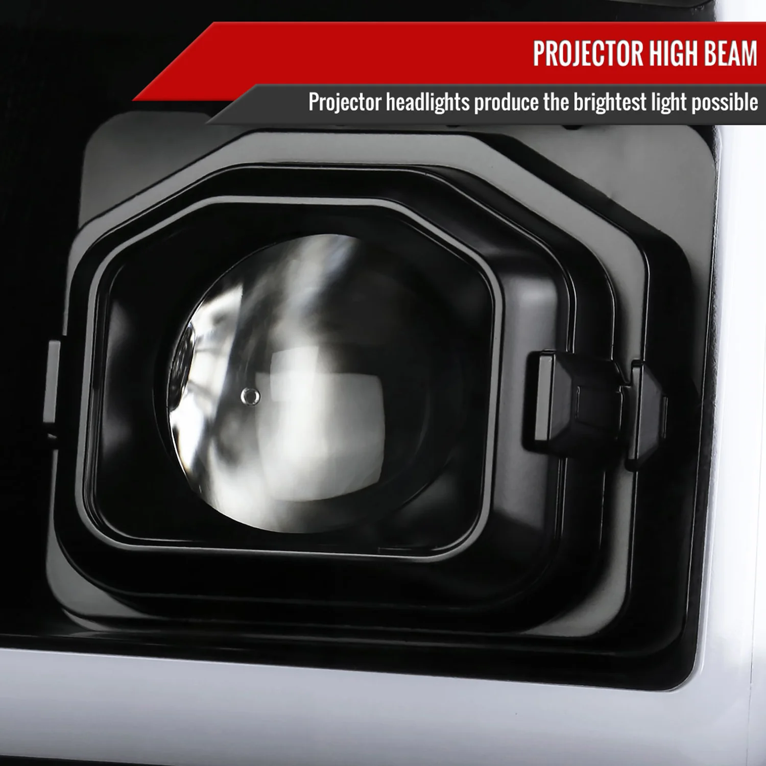 2011-2016 Ford F-250 F-350 F-450 F-550 LED CBar Projector Headlights Black - Image 5