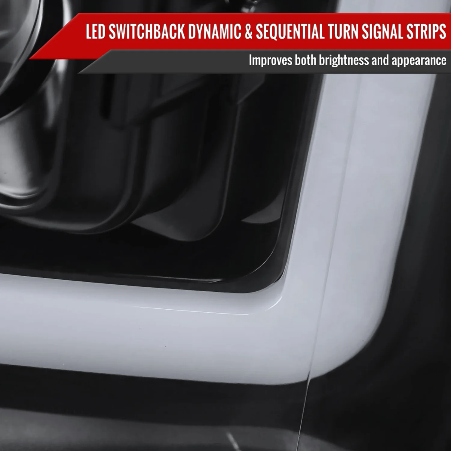 2011-2016 Ford F-250 F-350 F-450 F-550 LED CBar Projector Headlights Black - Image 6