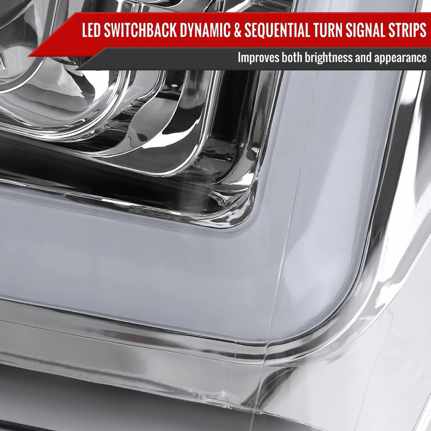 2011-2016 Ford F-250 F-350 F-450 F-550 LED CBar Projector Headlights Chrome - Image 6