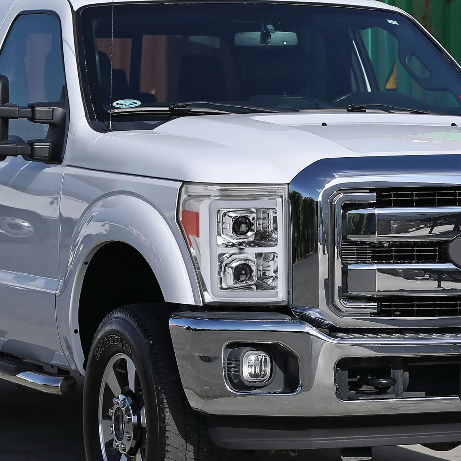 2011-2016 Ford F-250 F-350 F-450 F-550 LED CBar Projector Headlights Chrome - Image 9