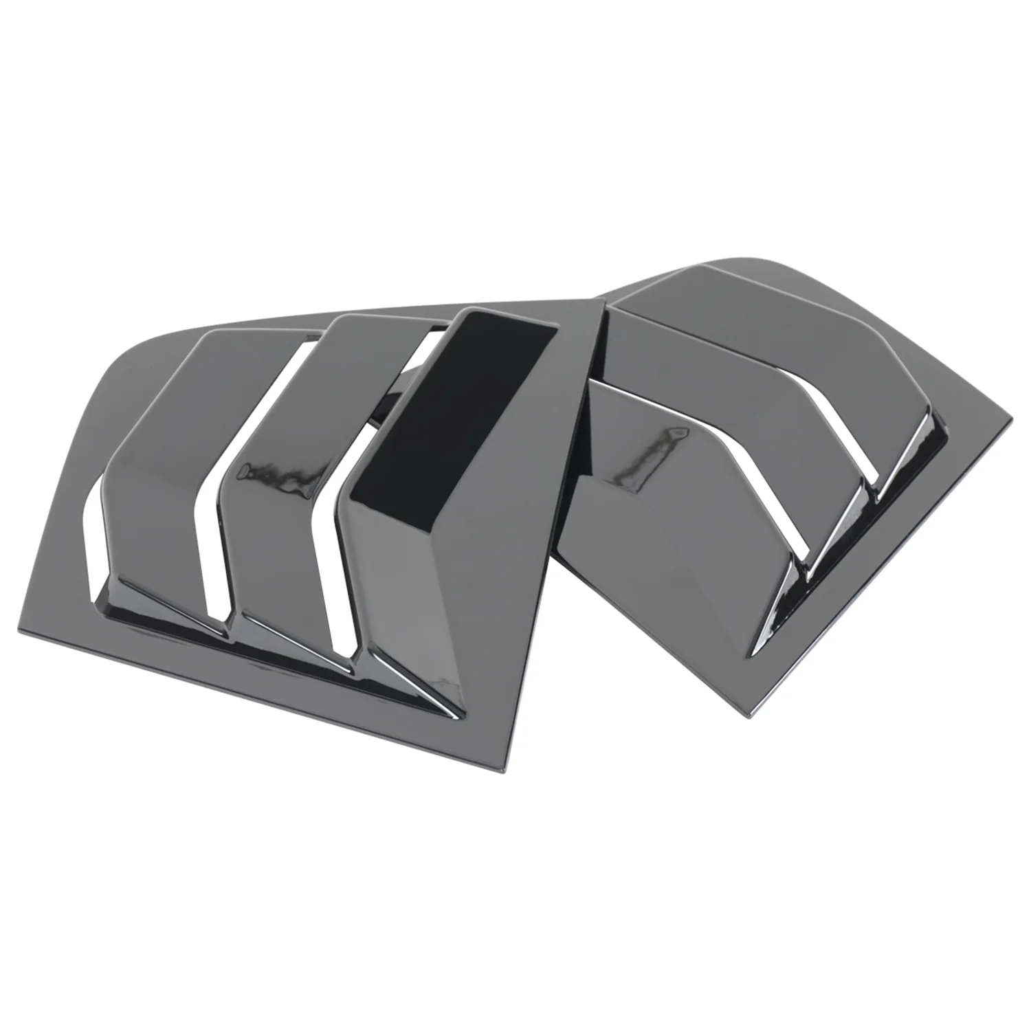 2011-2021 Dodge Charger Glossy Black Side Window Louvers Vent - Image 7