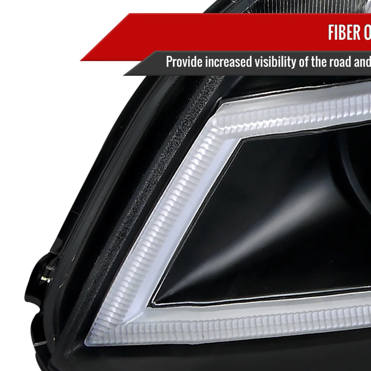 2012-2013 Honda Civic Coupe / 12-2015 Civic Sedan LED Bar Headlights Black - Image 6