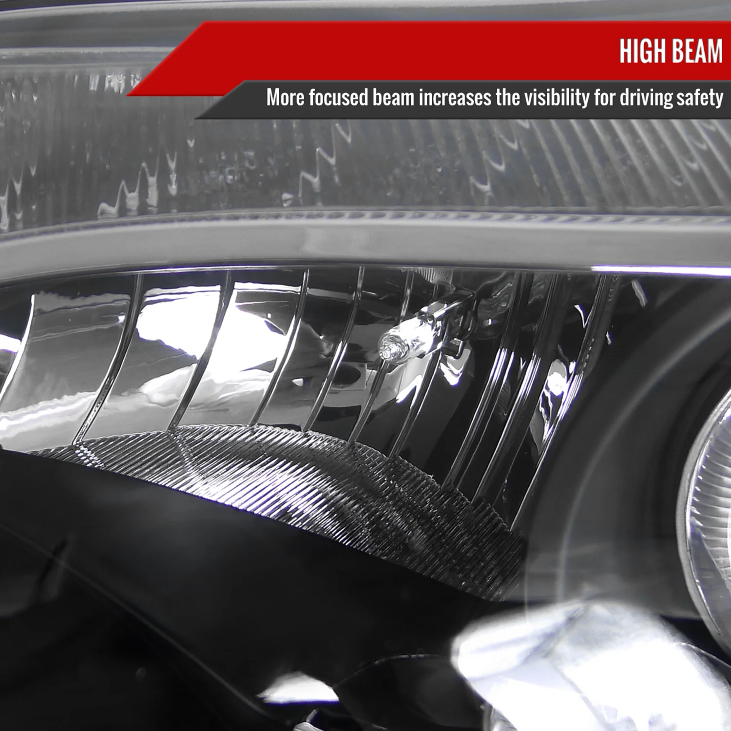 2012-2014 Ford Focus Halo Projector Headlights LED Light Strip Matt Black - Image 4