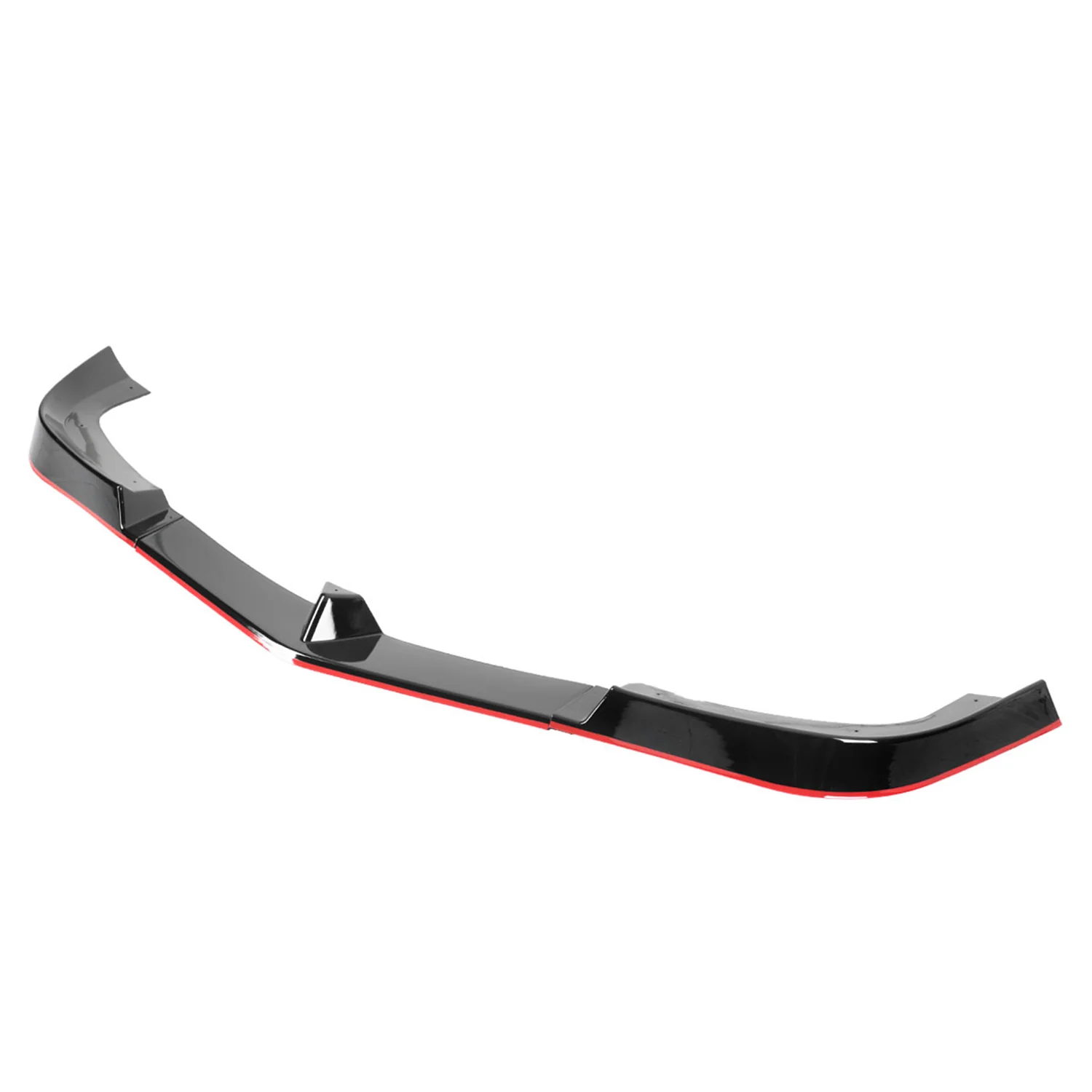 2012-2014 Mercedes W204 C Class Glossy Black/Red Front Bumper Lip Splitter Kit - Image 8