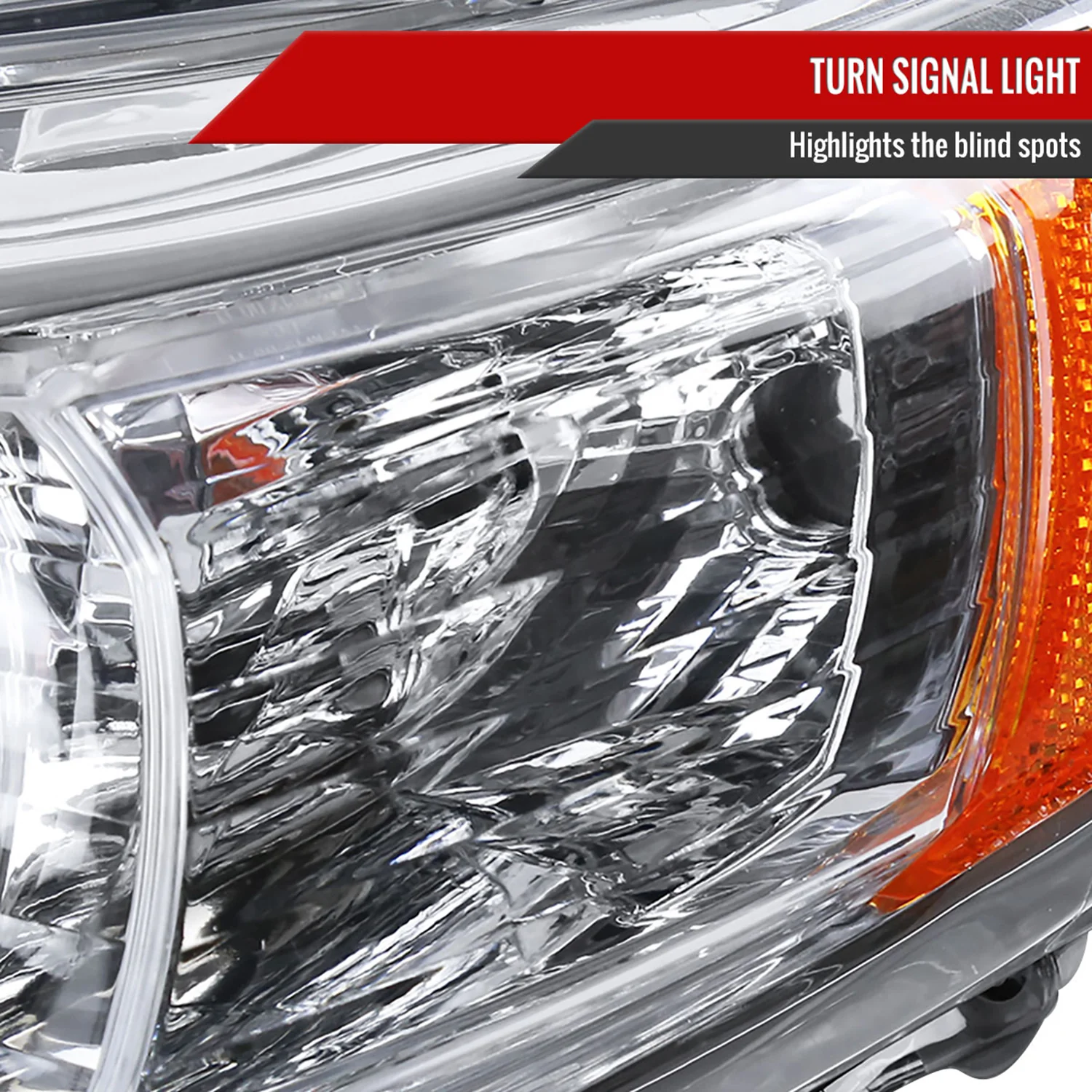 2012-2014 Toyota Camry Projector Headlights w/ Amber Reflectors Chrome/Clear - Image 5