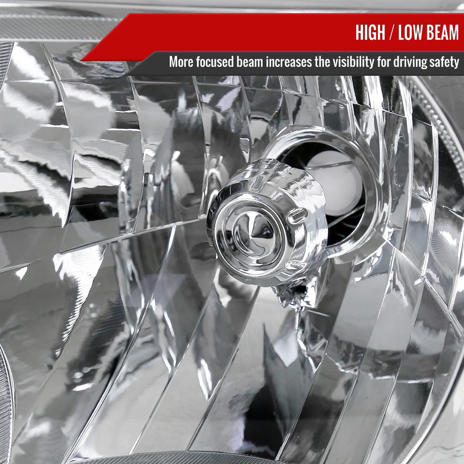 2012-2015 Toyota Tacoma Factory Style Headlights Chrome Housing/Clear Lens - Image 3