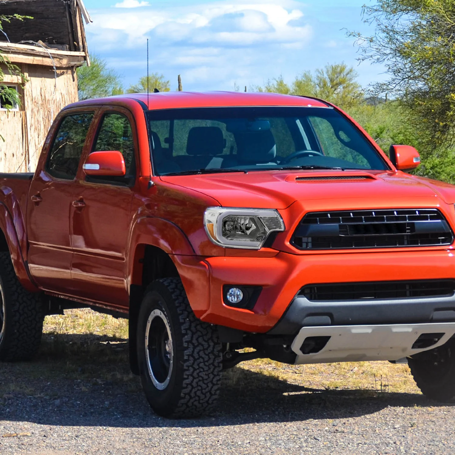 2012-2015 Toyota Tacoma LED Bar Factory Headlights Amber Reflector Chrome - Image 10
