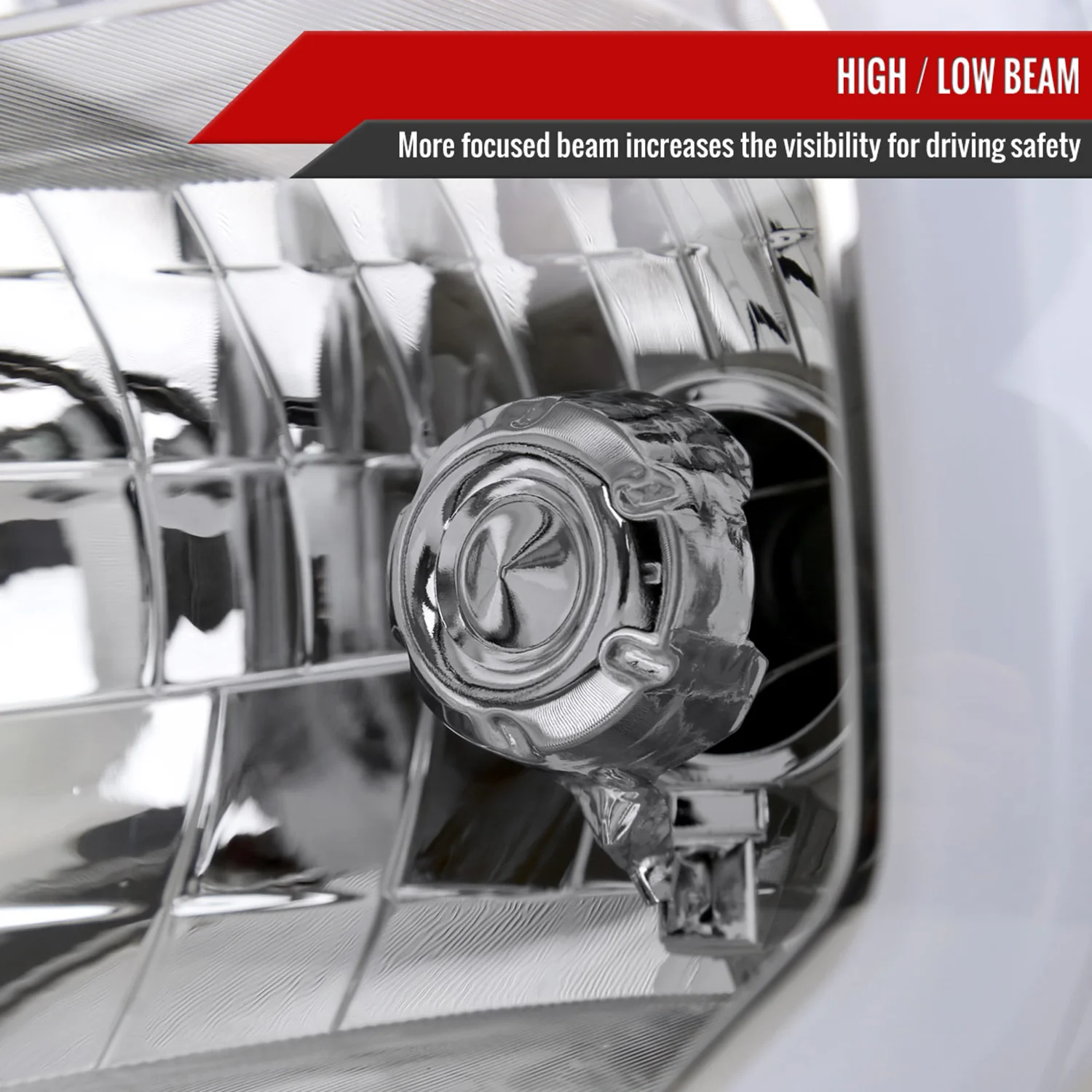 2012-2015 Toyota Tacoma LED Bar Factory Headlights Amber Reflector Chrome - Image 3