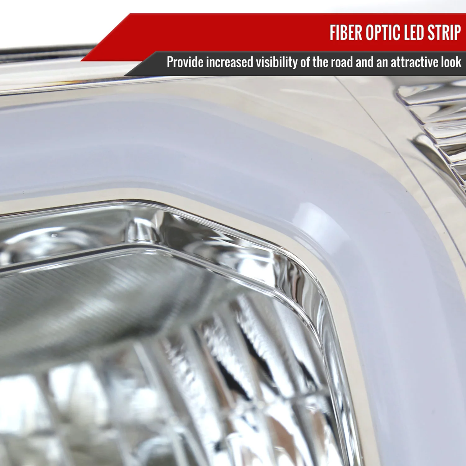 2012-2015 Toyota Tacoma LED Bar Factory Headlights Amber Reflector Chrome - Image 4