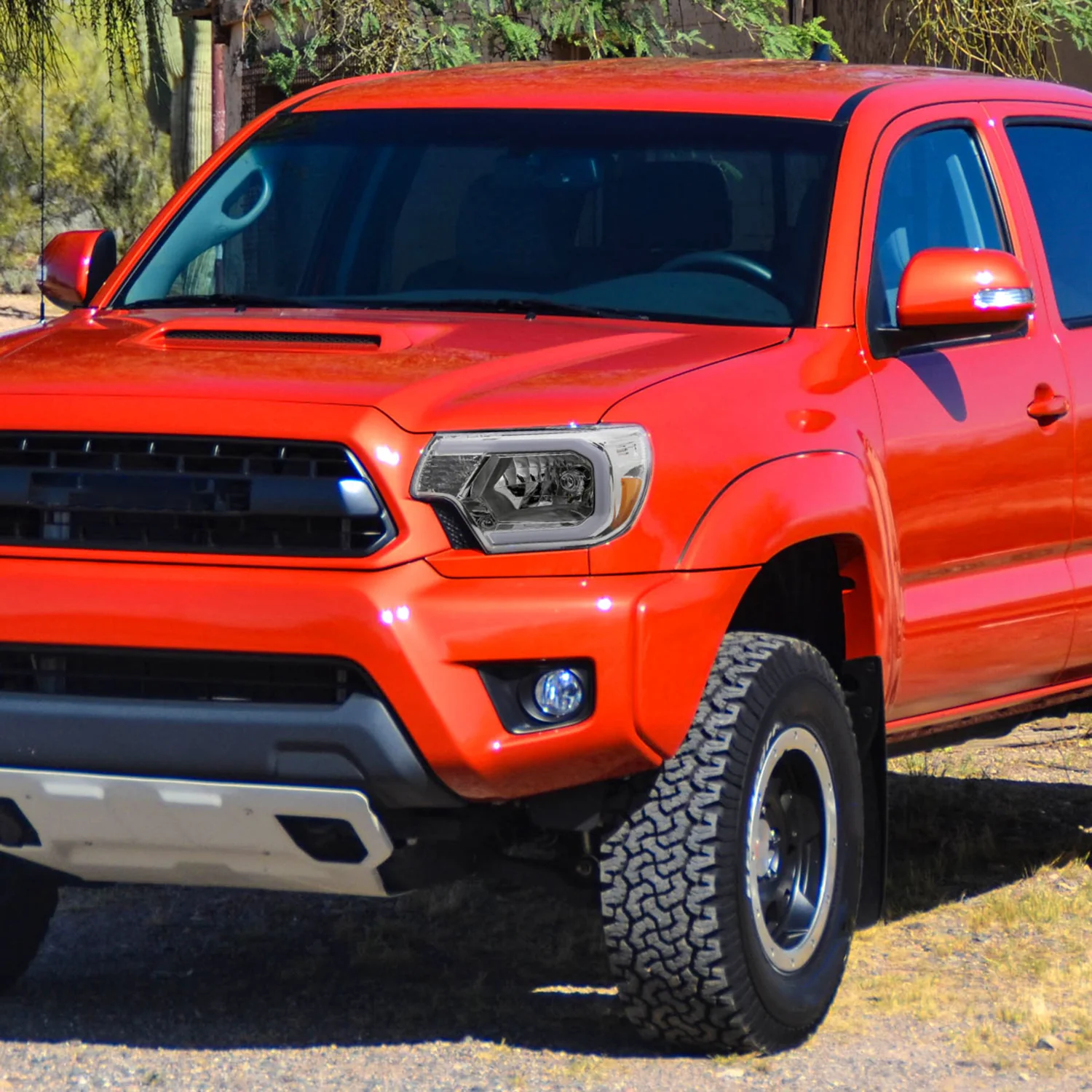 2012-2015 Toyota Tacoma LED Bar Factory Headlights Amber Reflector Chrome - Image 9
