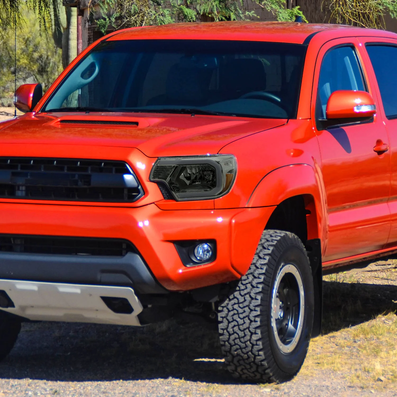 2012-2015 Toyota Tacoma LED Bar Headlights Amber Reflector Chrome/Light Smoke - Image 9