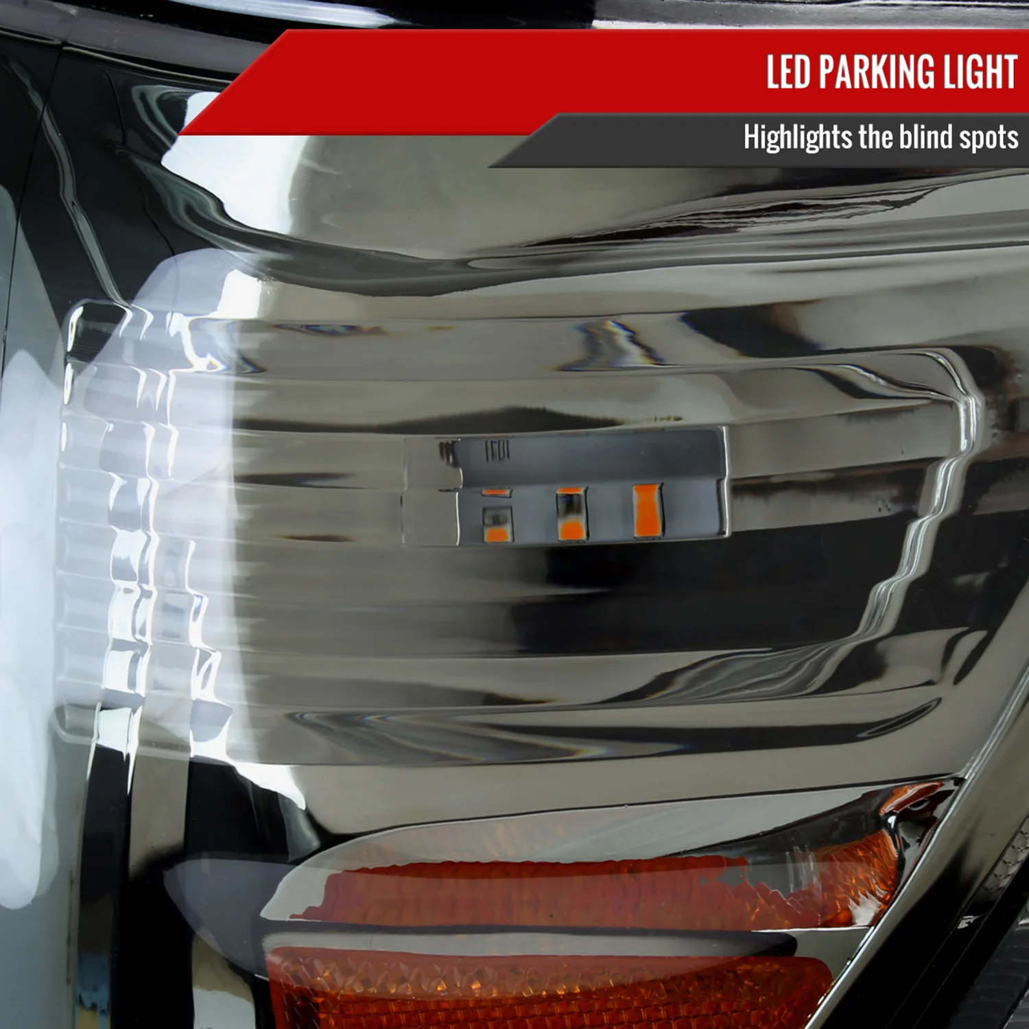 2012-2015 Toyota Tacoma LED C-Bar Headlights LED Parking Light Chrome/Smoke - Image 6