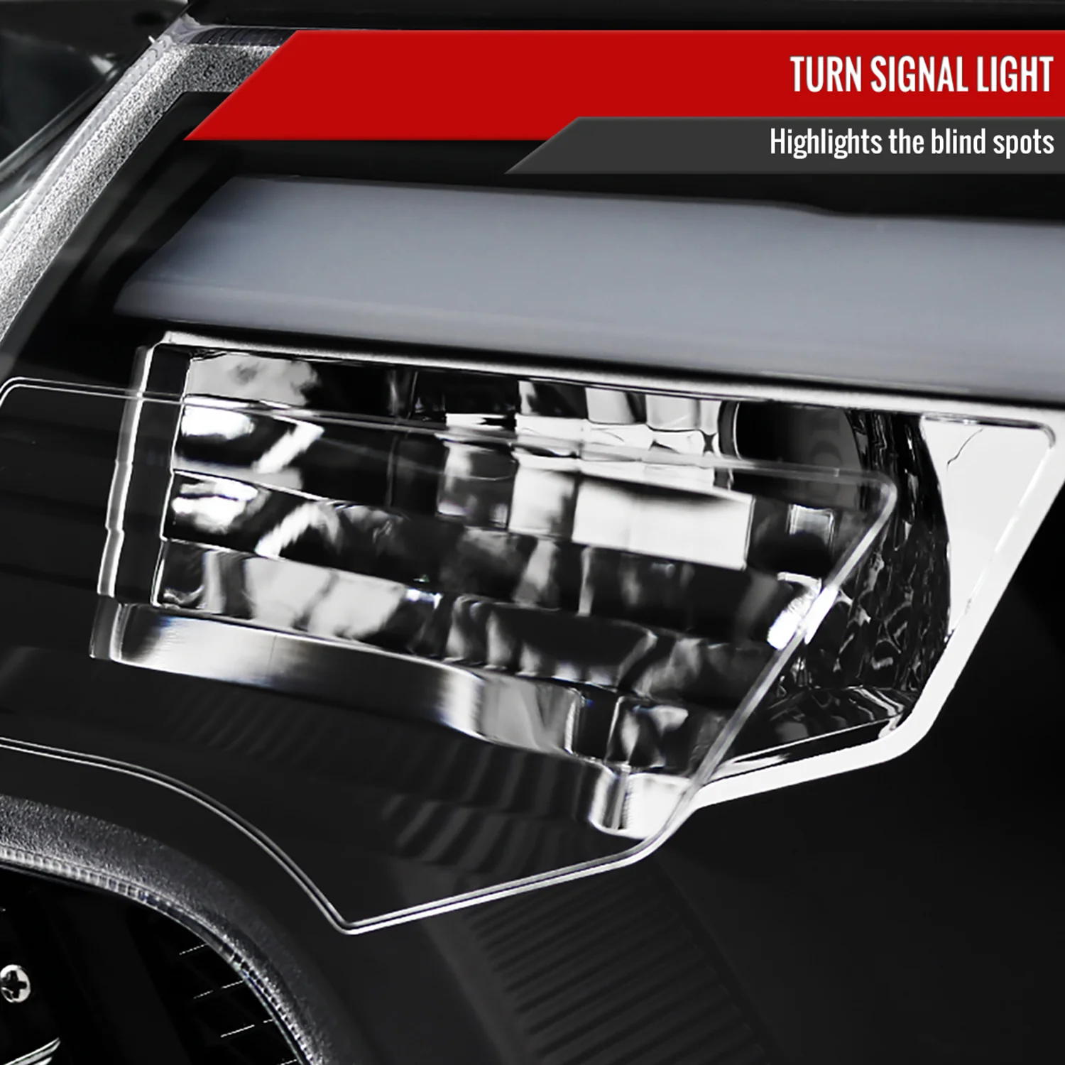 2012-2015 Toyota Tacoma LED C-Bar Projector Headlights Matte Black/Clear Lens - Image 5