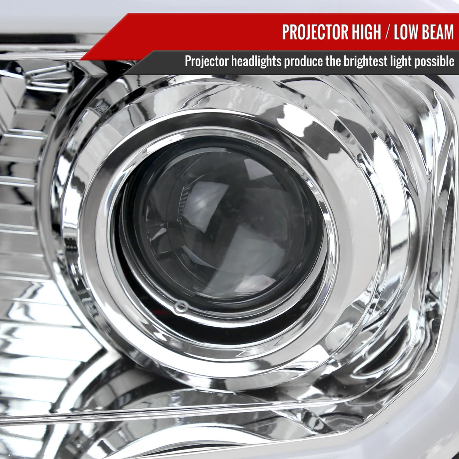 2012-2015 Toyota Tacoma LED CBar Projector Headlights LED Parking Light Chrome - Image 3