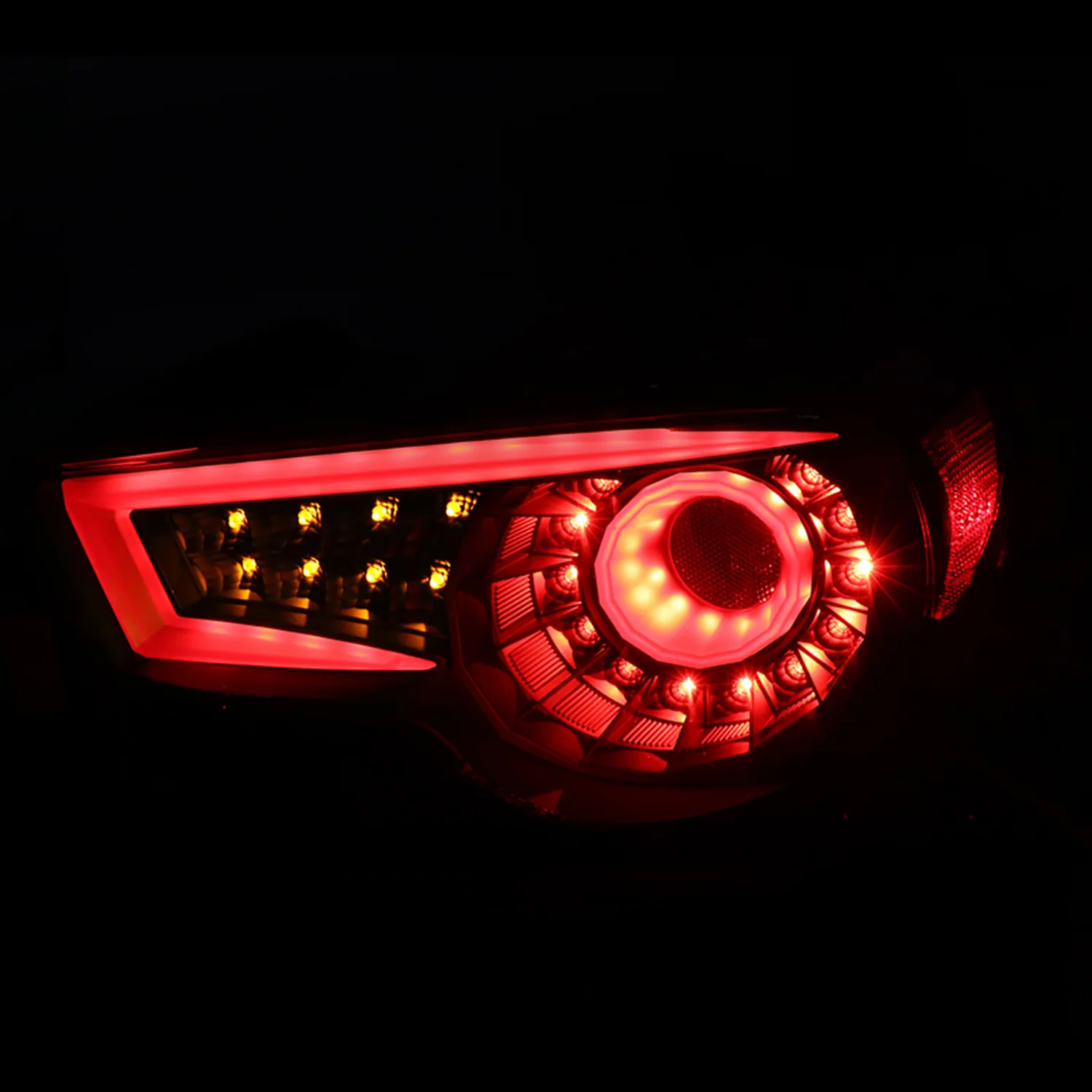 2012-2016 Scion FRS/ Subaru BRZ/ Toyota 86 LED Tail Lights Satin Black/Clear - Image 2