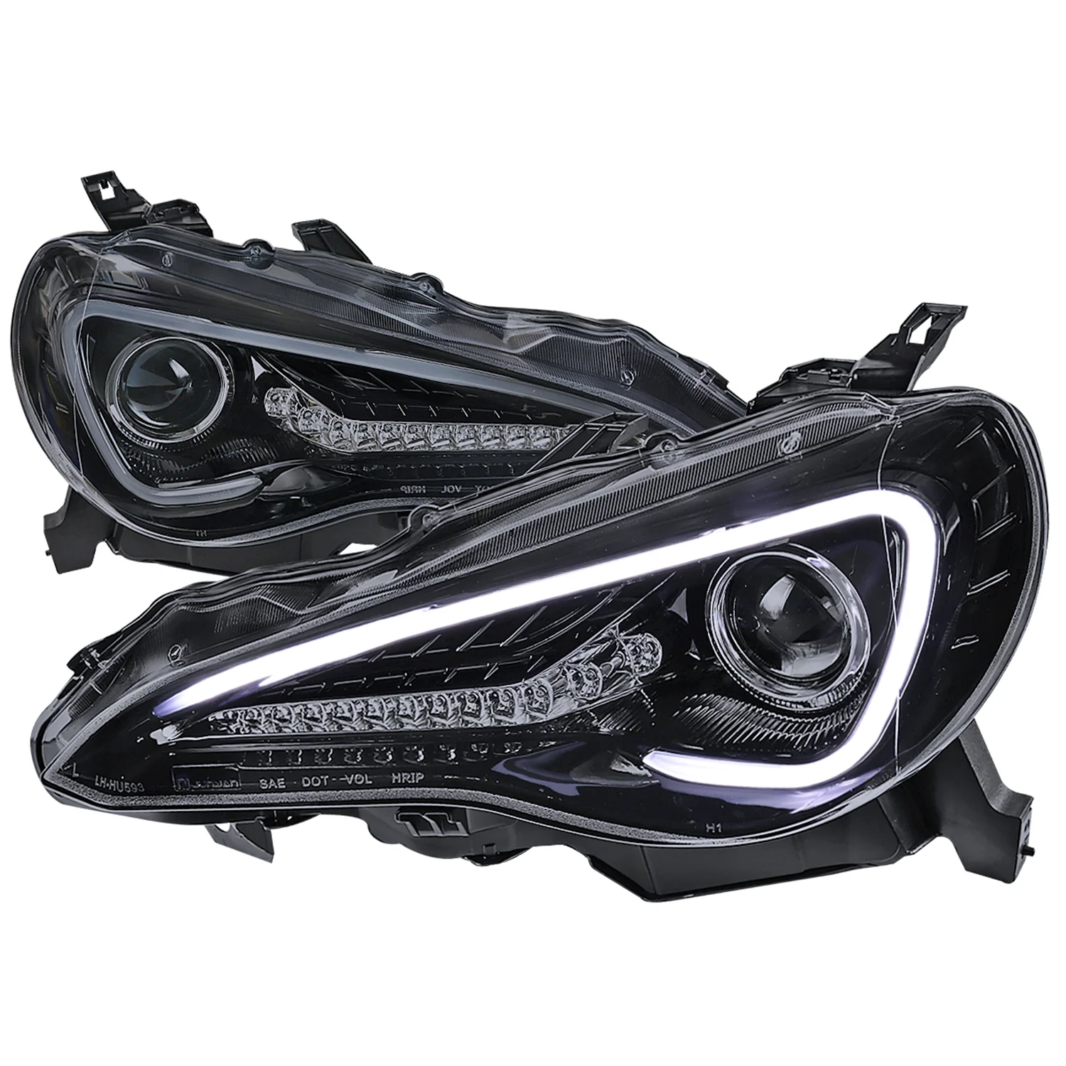 2012-2017 Toyota 86/ Scion FRS LED Bar Headlights LED Signal Lights Black