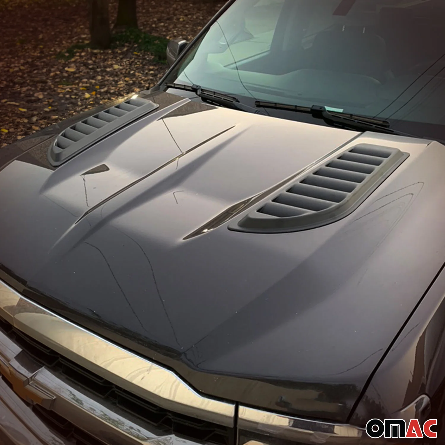 2012-2018 RAM 1500 Hood Scoop Vent Air Flow Intake Black 2 Pcs - Image 8