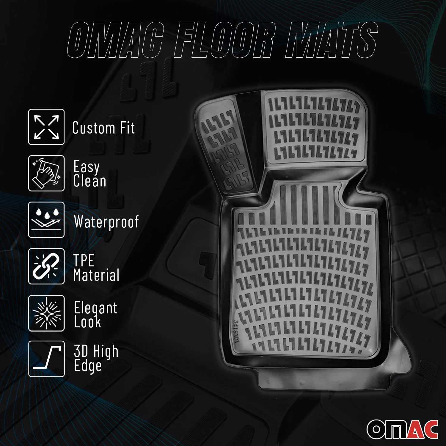 2012-2021 Mercedes Citan Floor Mats Liners Full Set All Weather Black - Image 2