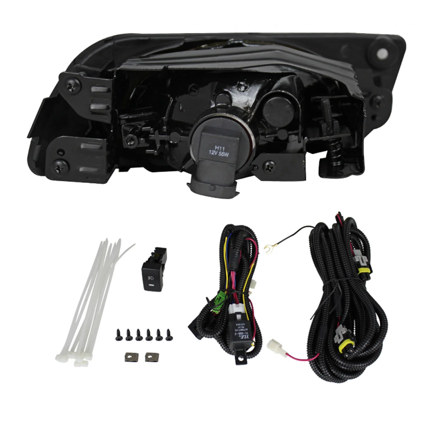 2012 Honda Civic Sedan H11 Fog Lights Kit Chrome Housing/Clear Lens - Image 8