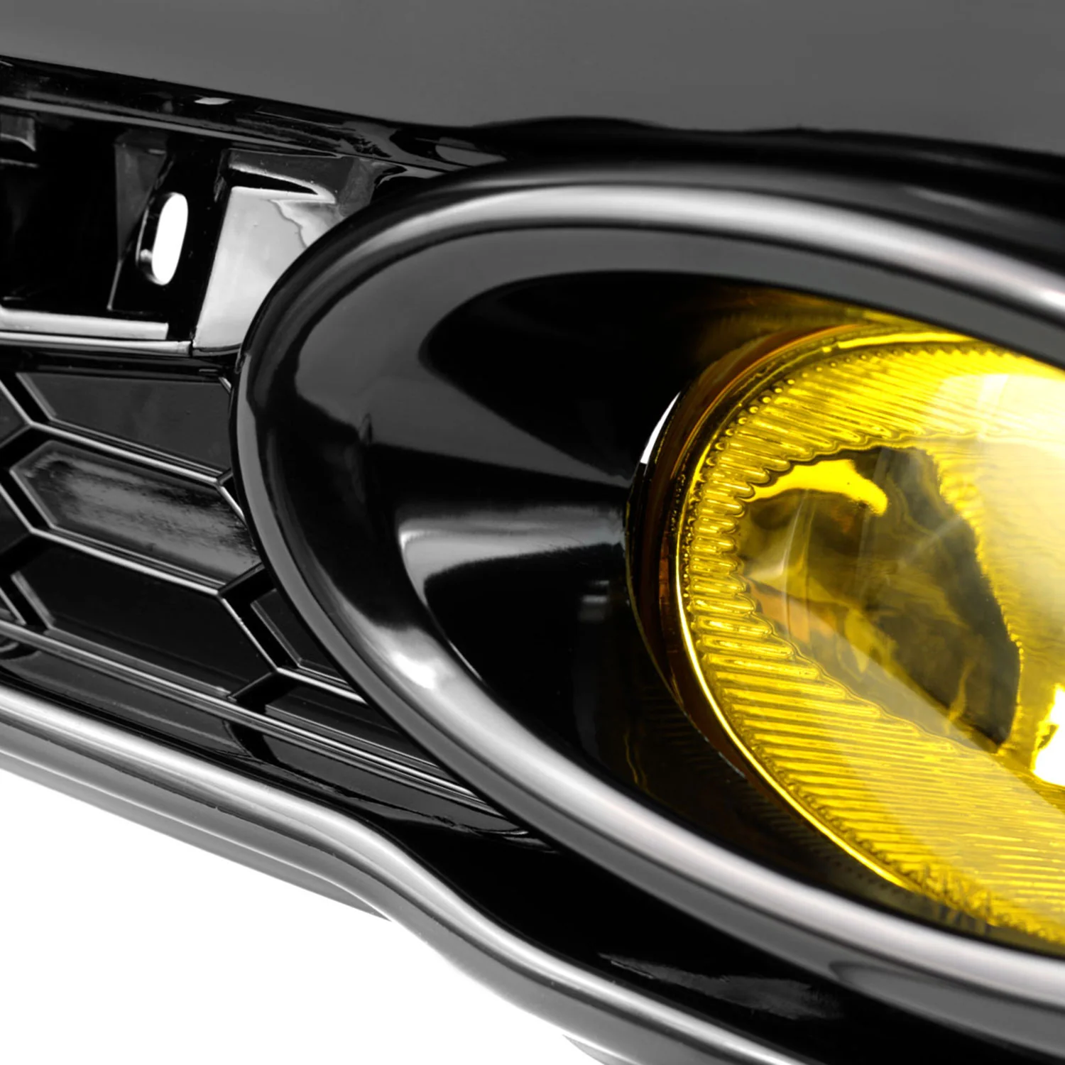 2013-2015 Honda Civic Sedan H11 Fog Lights Kit Chrome Housing/Yellow Lens - Image 4