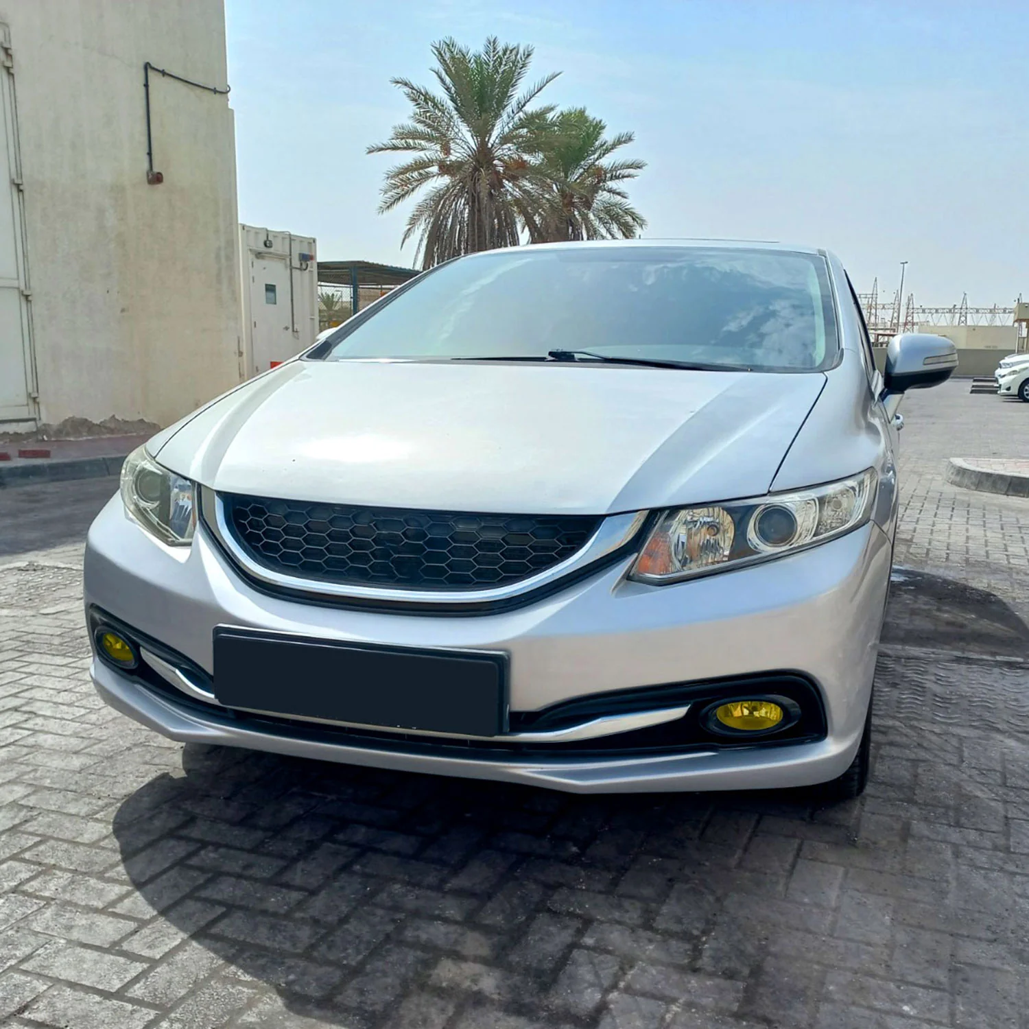 2013-2015 Honda Civic Sedan H11 Fog Lights Kit Chrome Housing/Yellow Lens - Image 9