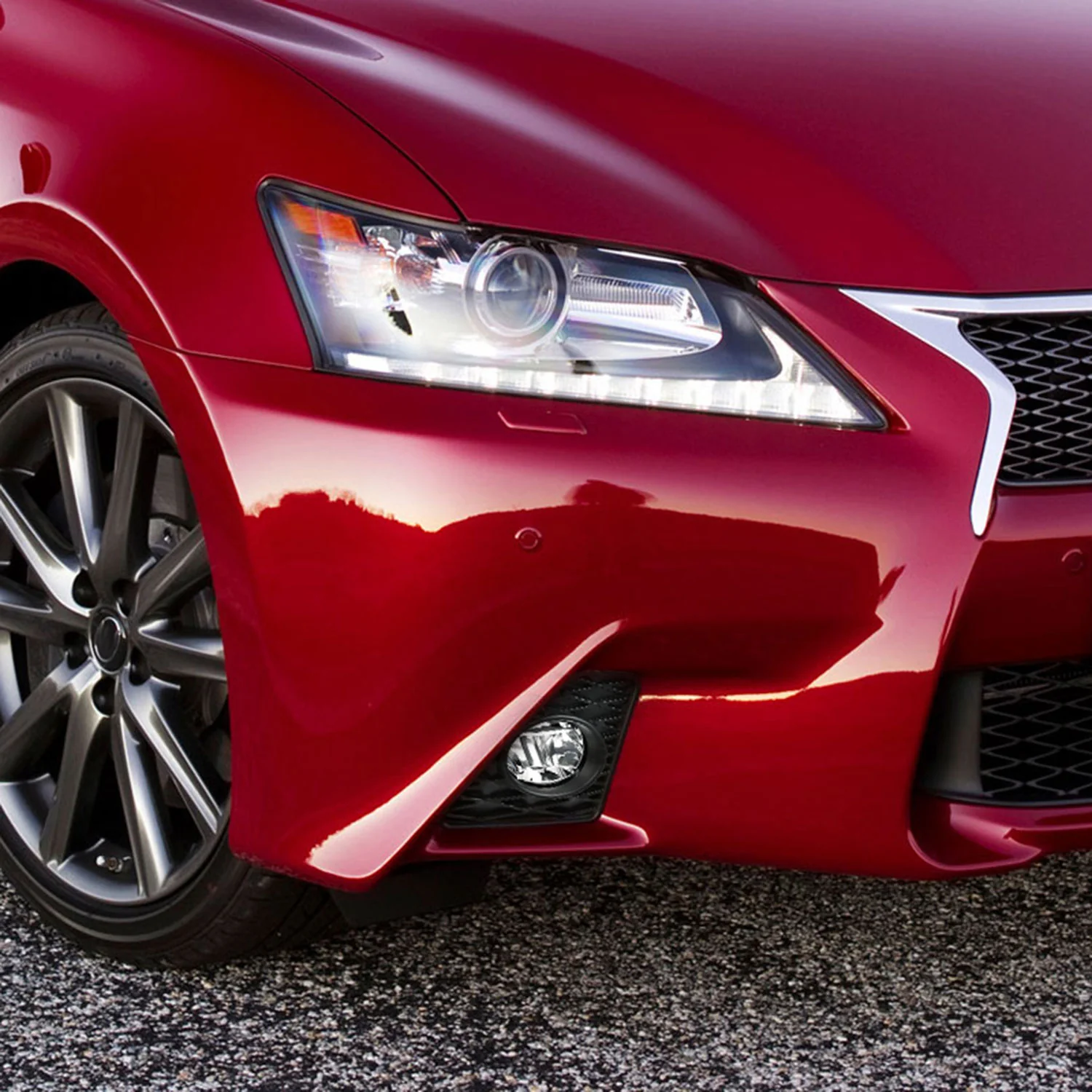 2013-2015 Lexus GS350 F-Sport 6500K LED Fog Lights Kit Chrome/Clear Lens - Image 10