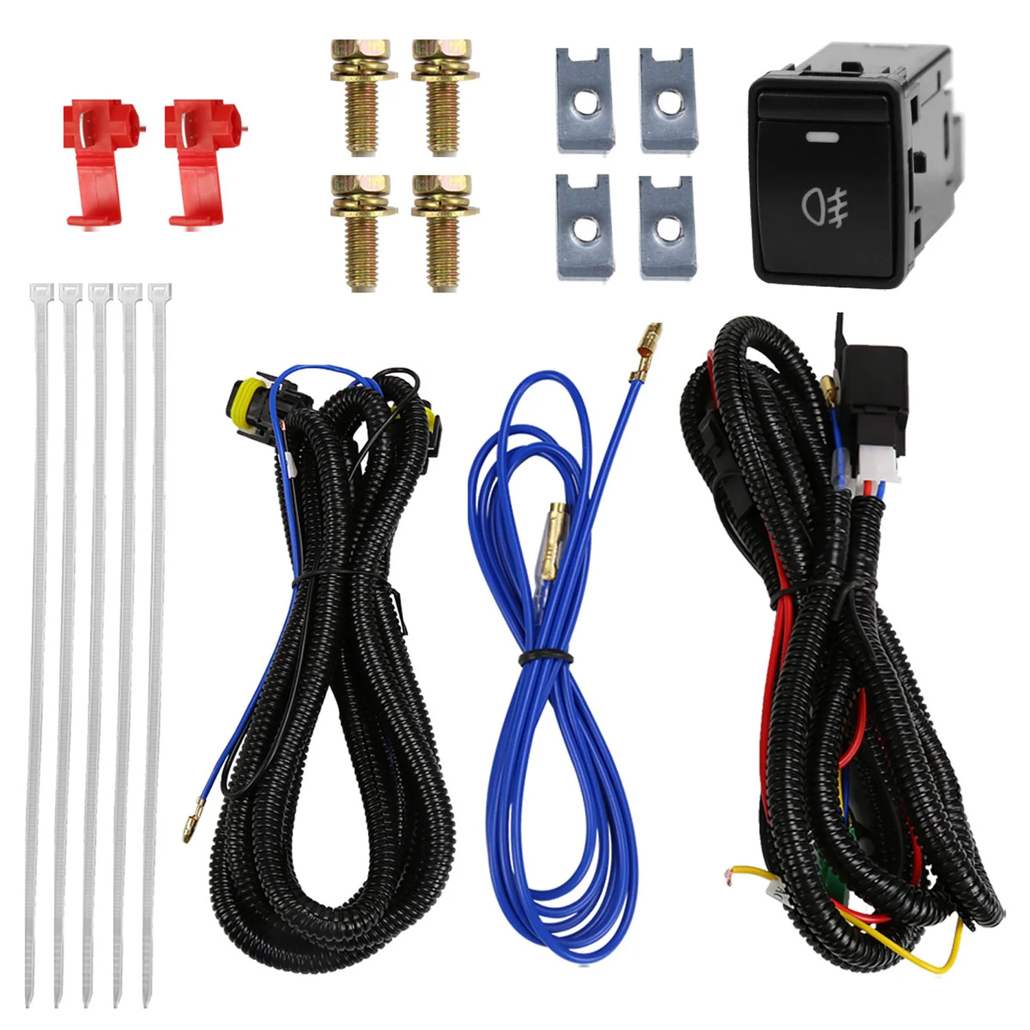 2013-2015 Nissan Sentra H11 Fog Lights Kit Switch & Wiring Harness Chrome - Image 7