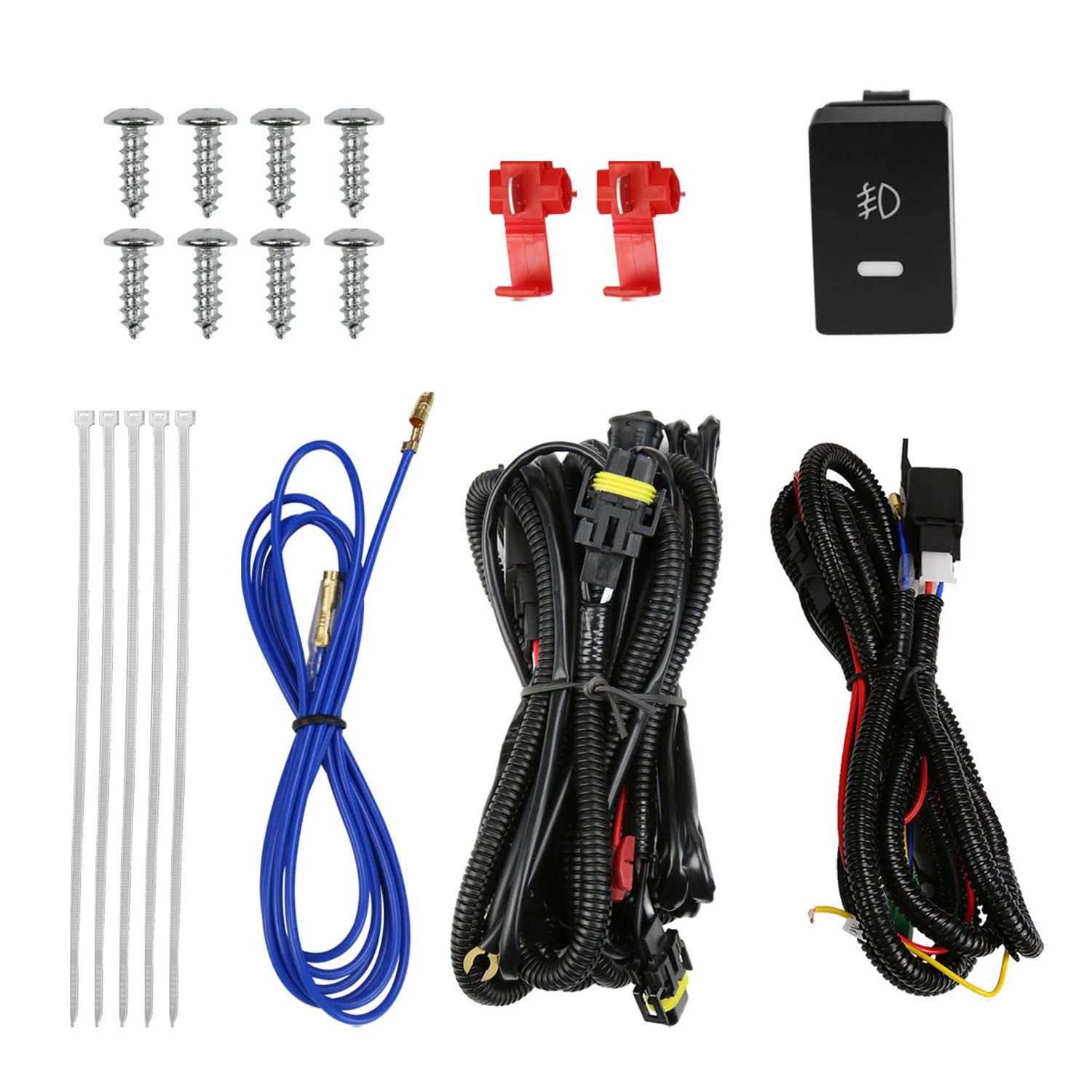 2013-2015 Toyota Avalon H11 Fog Lights Kit Switch & Wiring Harness Chrome - Image 7