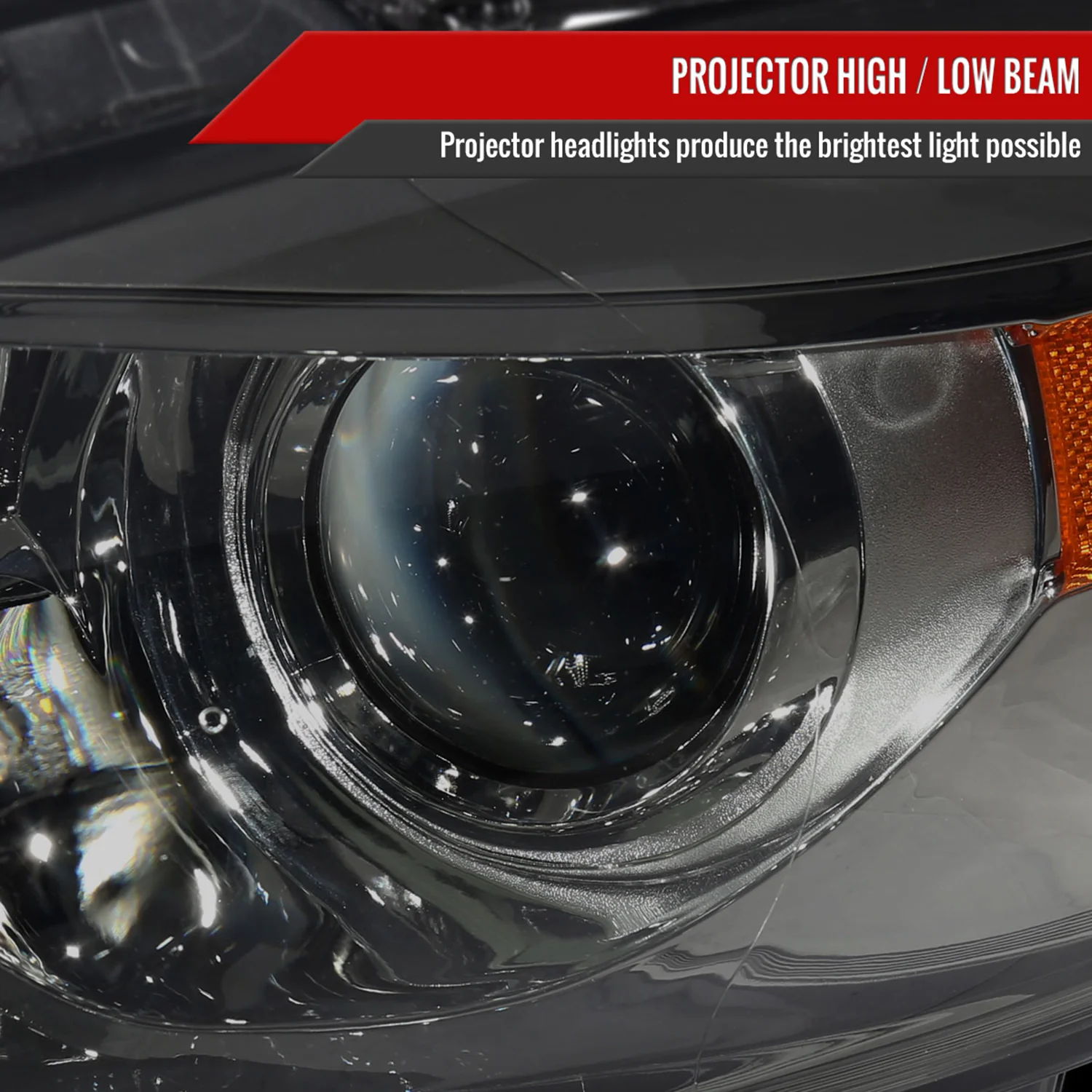 2013-2016 Dodge Dart Factory Headlights w/Projector High/Low Beam Chrome/Smoke - Image 3