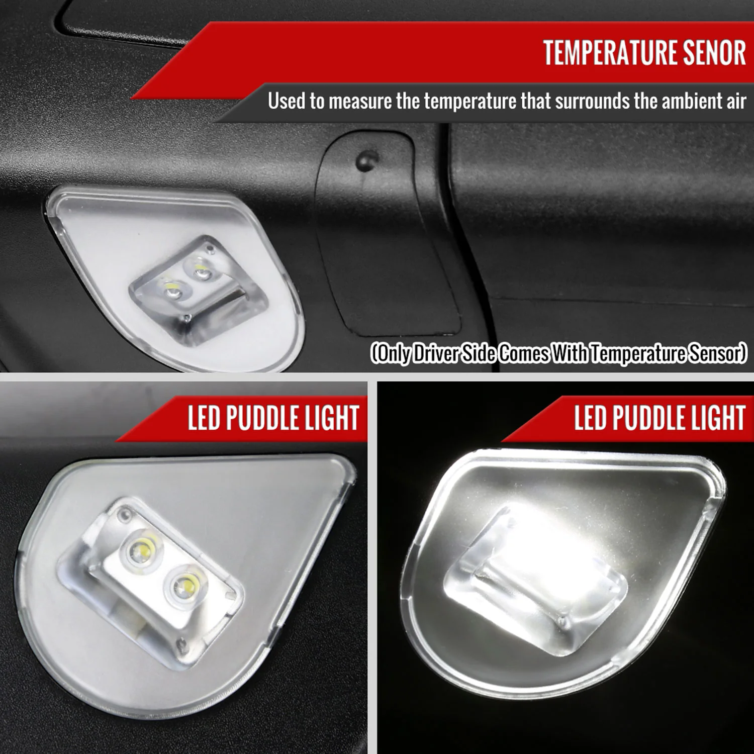 2013-2017 Dodge RAM 1500/2500/3500 Auto-Fold Heated ATS & Manual Side Mirrors - Image 4