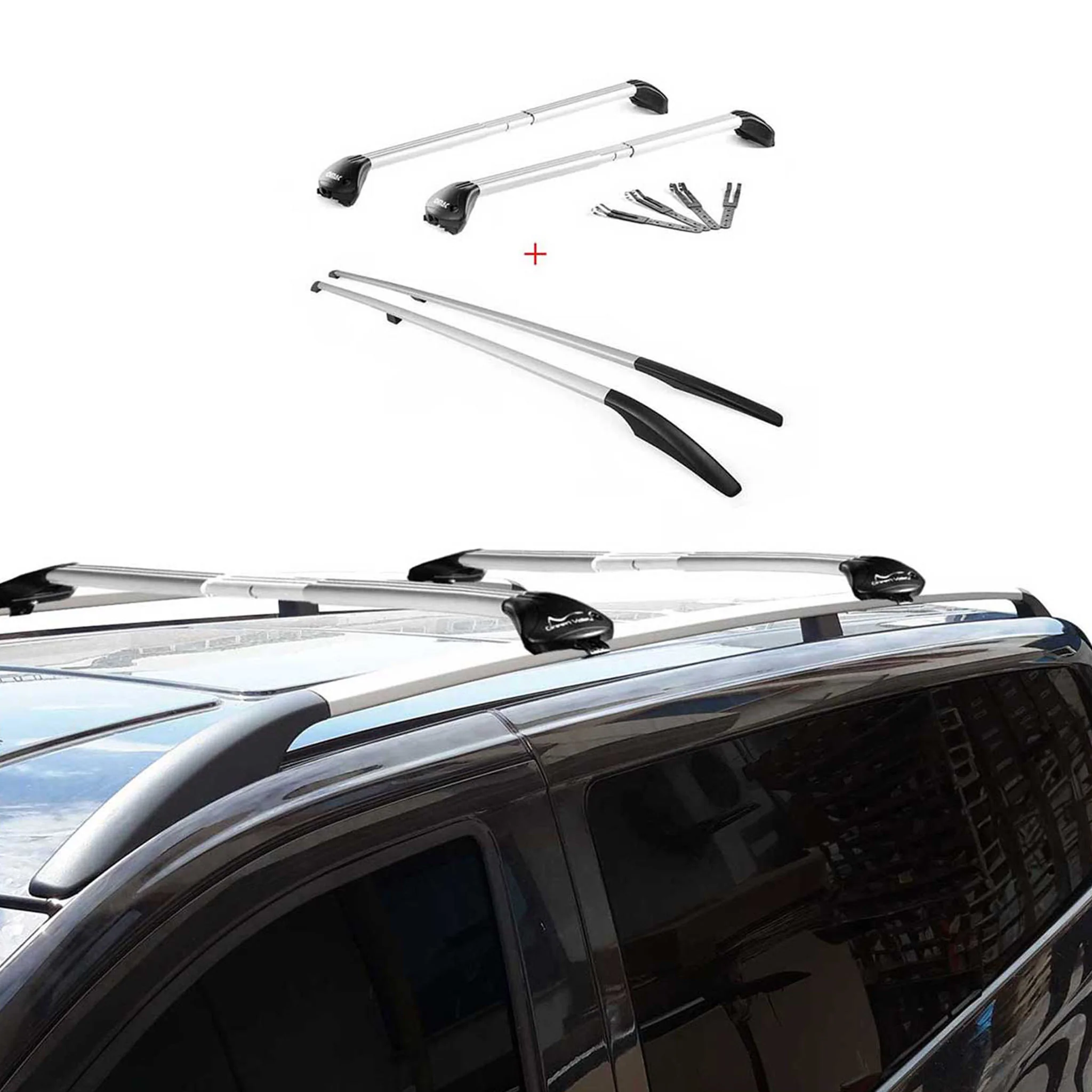 2013-2017 Subaru XV Crosstrek Roof Racks & Roof Rack Rails Silver - Image 5