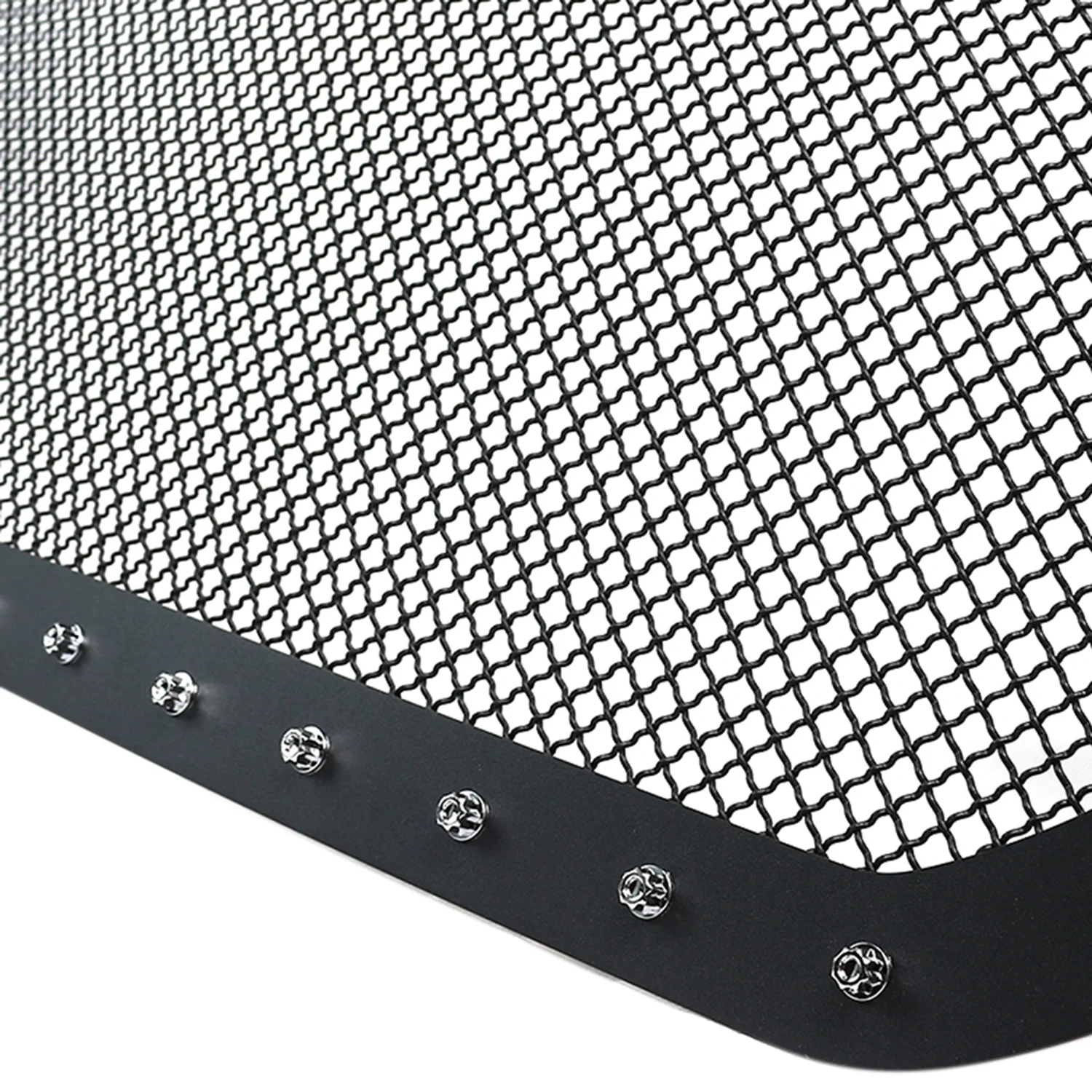2013-2018 RAM 1500 1500 Rivet Style Black Stainless Steel Mesh Grille Insert - Image 3