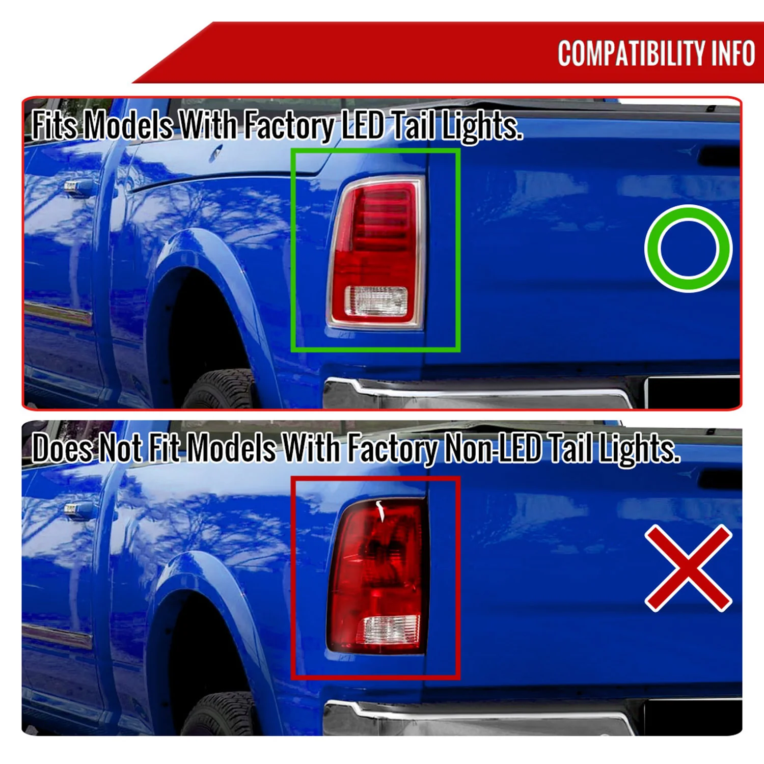 2013-2018 RAM 1500/2500/3500 Signal LED Tail Lights Matt Black/Clear - Image 7
