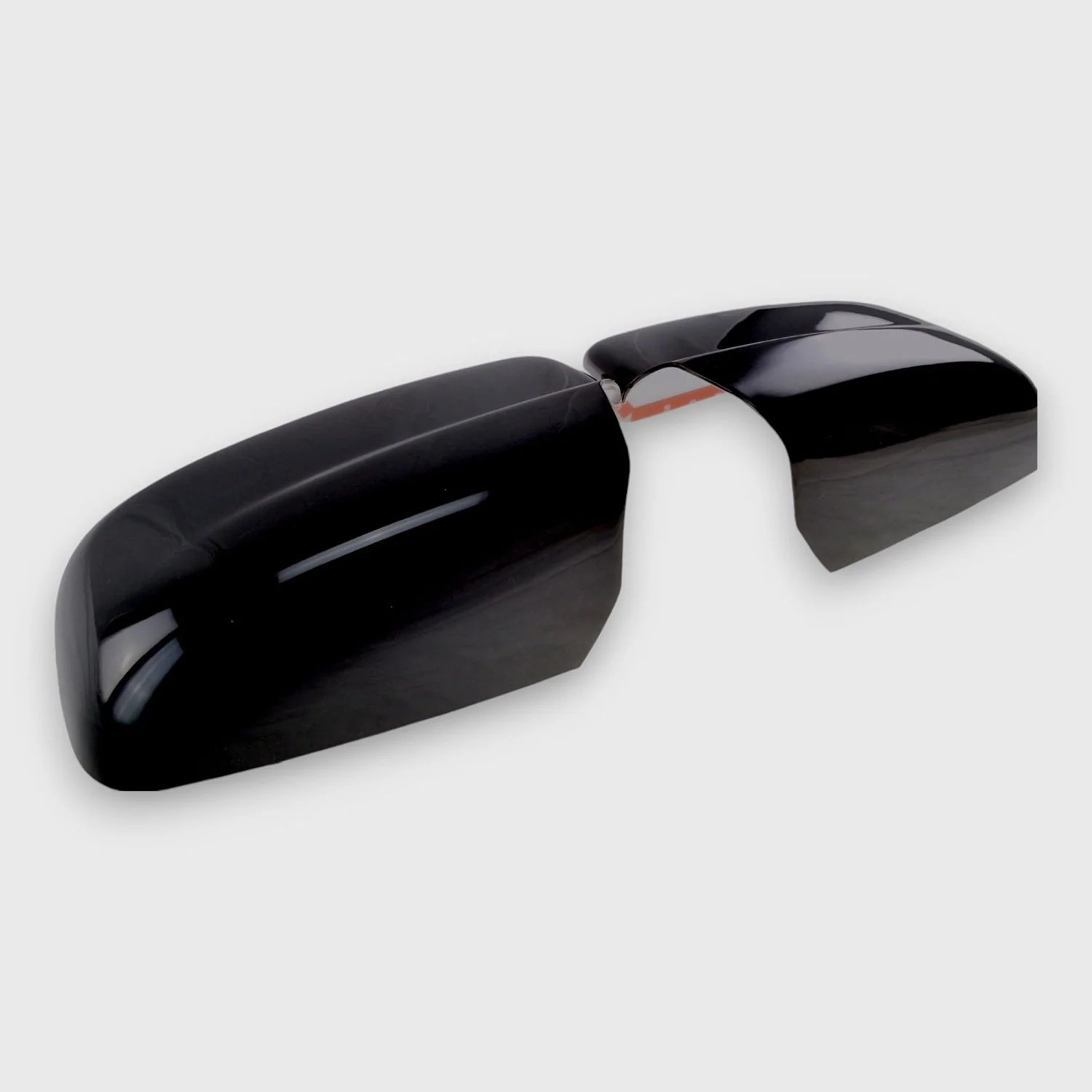 2013-2018 RAM RAM 1500 Mirror Cover Caps Gloss Black 2Pcs ABS Plastic - Image 2