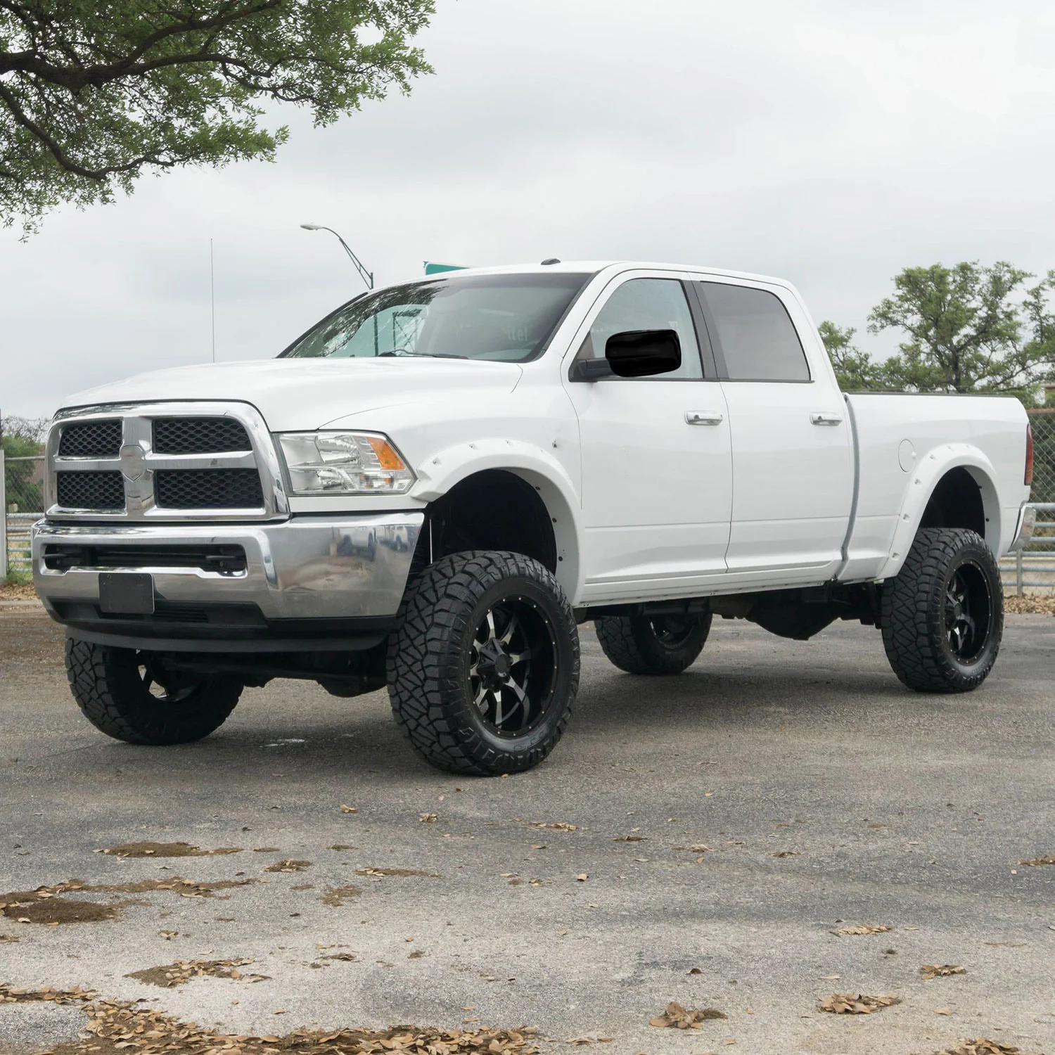 2013-2018 RAM RAM 1500 Mirror Cover Caps Gloss Black 2Pcs ABS Plastic - Image 4