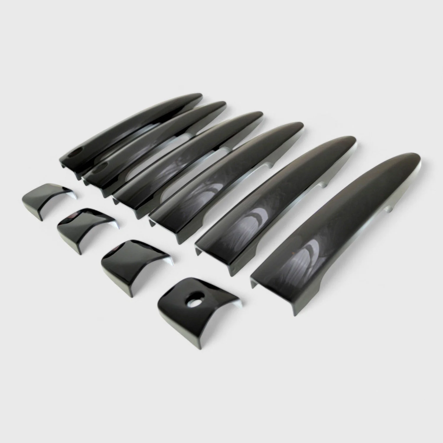 2013-2019 Nissan Sentra Door Handle Cover 4DR ABS Plastic Gloss Black 10 Pcs - Image 2