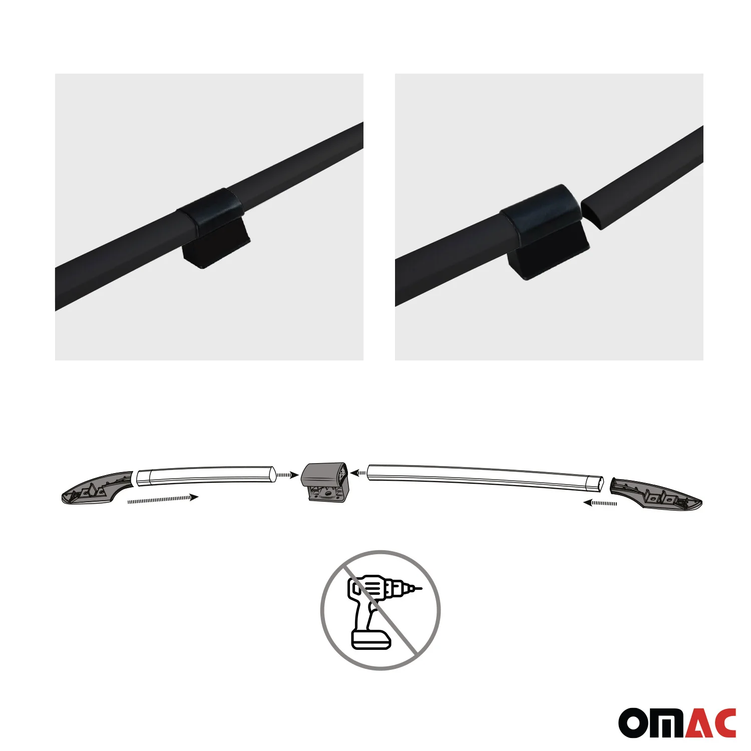 2013-2021 Nissan NV200 Roof Rack Rails Side Rails Black - Image 3