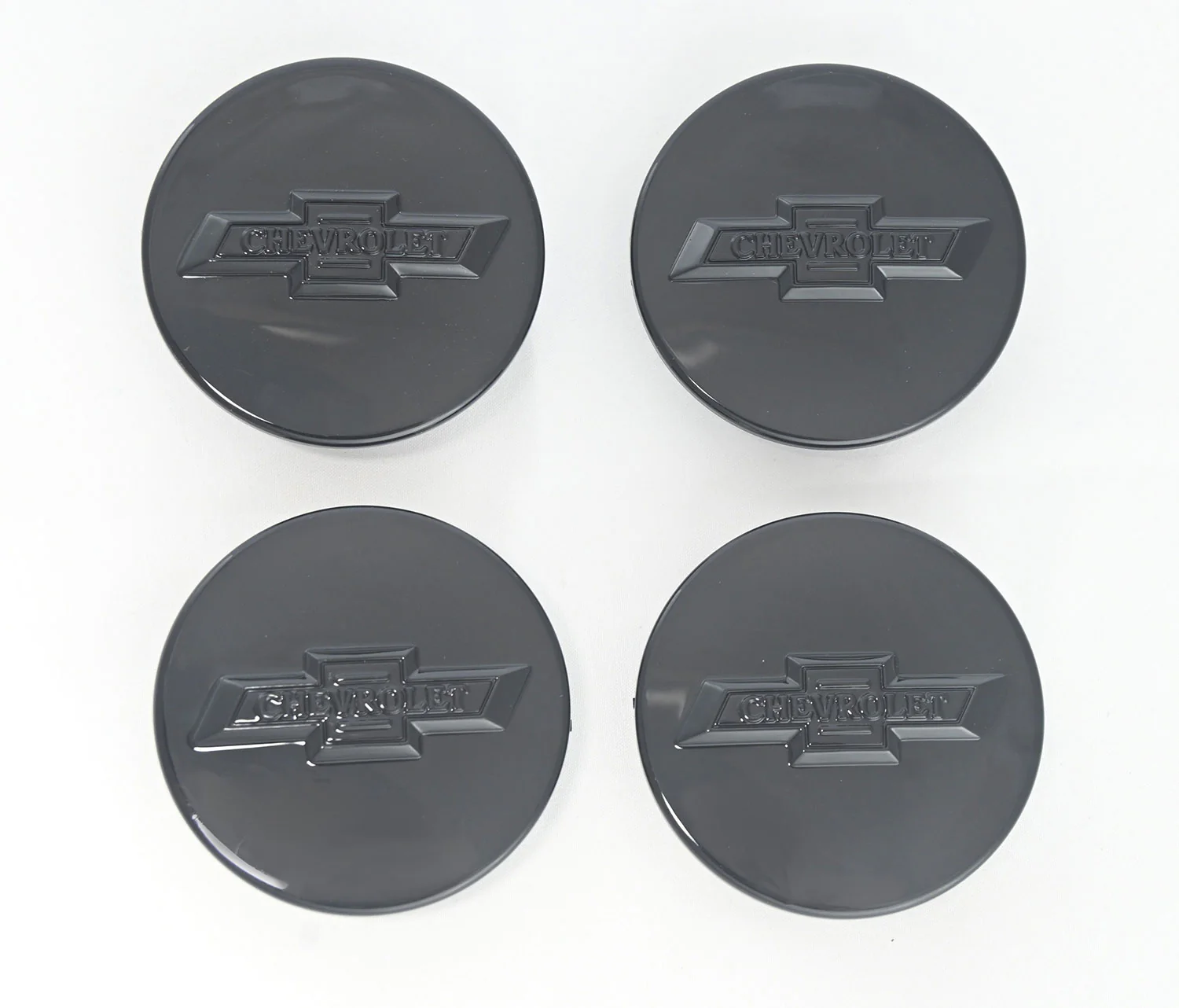 2013-2024 Chevrolet Malibu Licensed Wheel Cap Emblem Set Gloss Black 4Pcs ABS Plastic - Image 5
