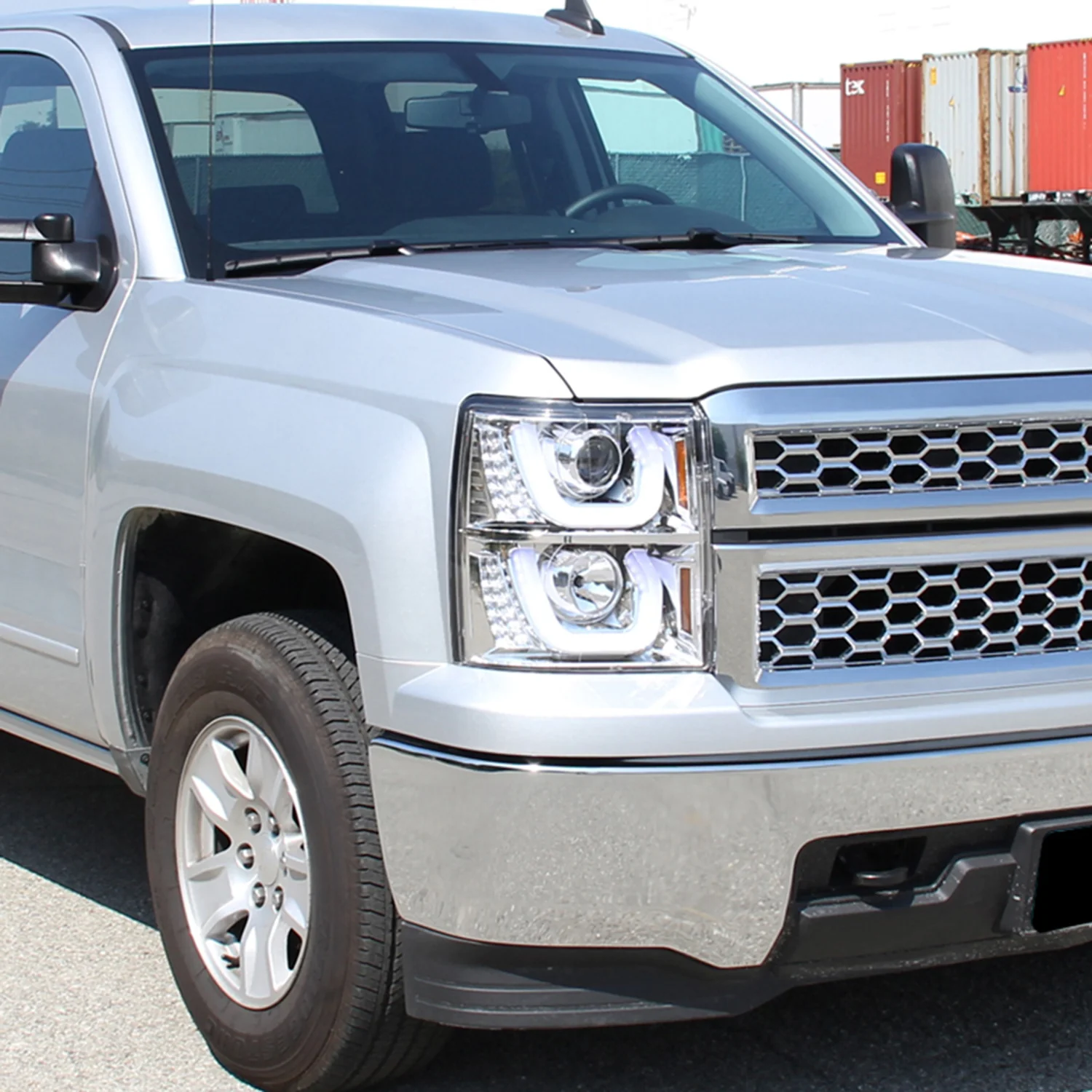 2014-2015 Chevy Silverado 1500 Dual LED U-Bar Headlights LED Signal Lights - Image 10