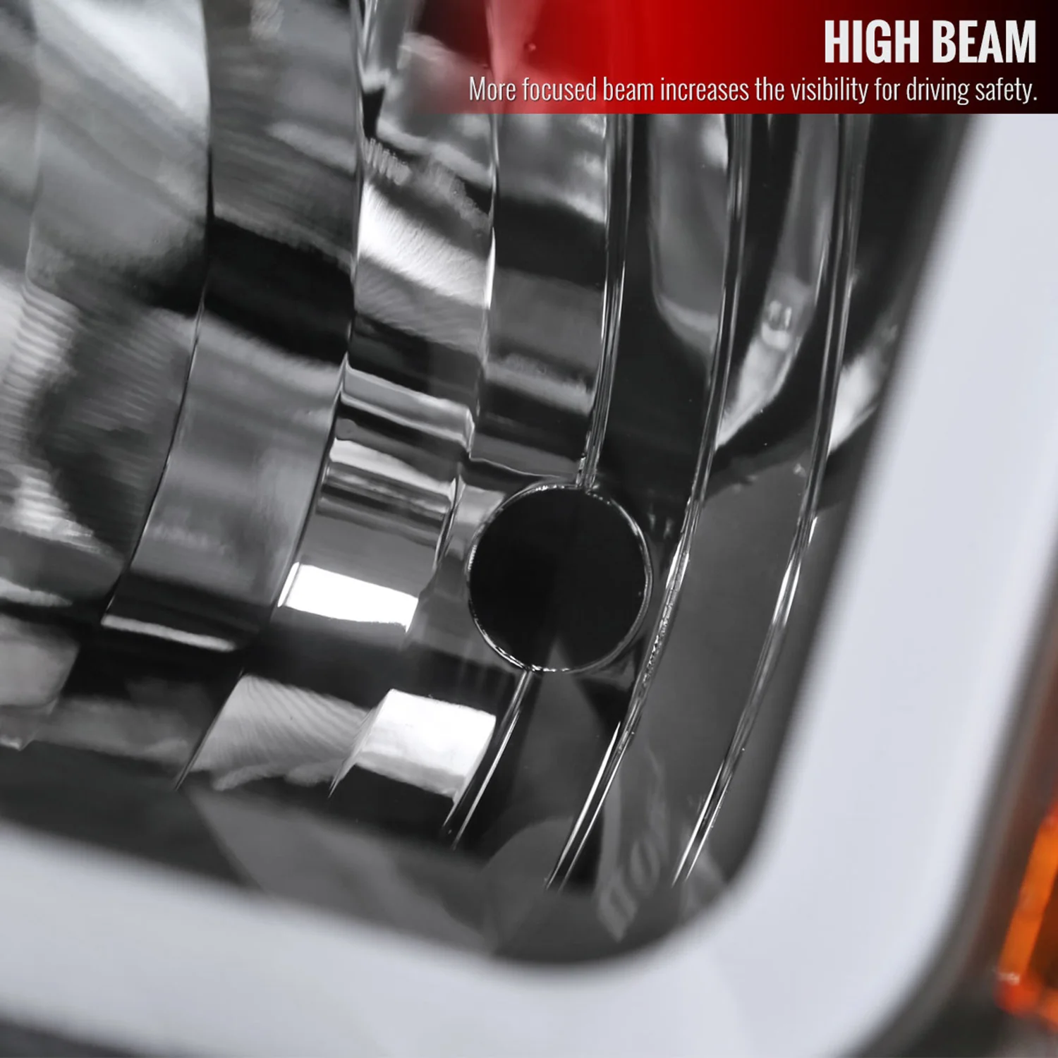 2014-2015 Chevy Silverado 1500 LED Bar Factory Headlights - Black Matt Black - Image 4