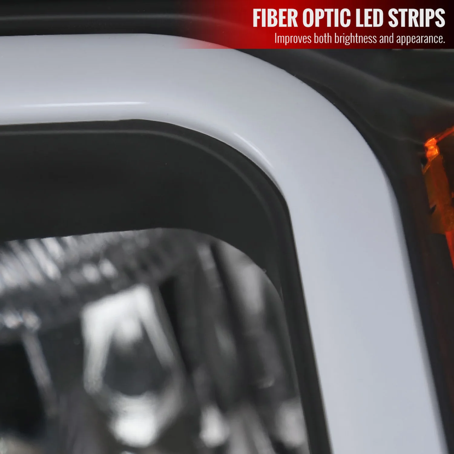 2014-2015 Chevy Silverado 1500 LED Bar Factory Headlights - Black Matt Black - Image 5