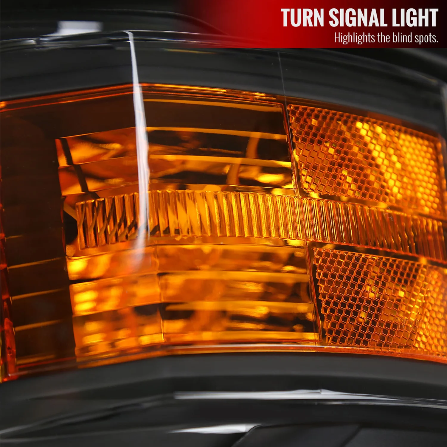 2014-2015 Chevy Silverado 1500 LED Bar Factory Headlights - Black Matt Black - Image 6