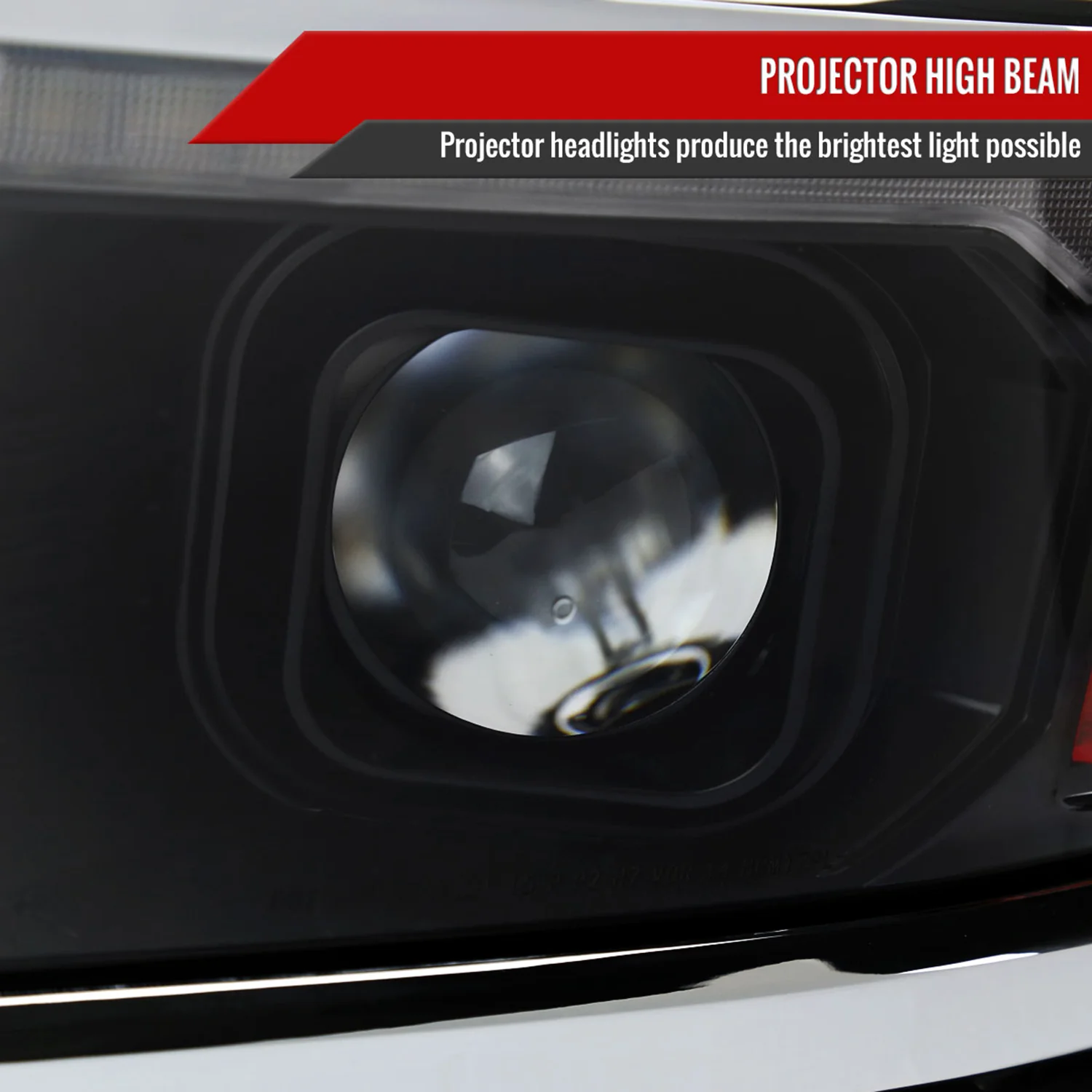 2014-2015 Chevy Silverado 1500 LED Bar Projector Headlights Black/Chrome Trim - Image 5
