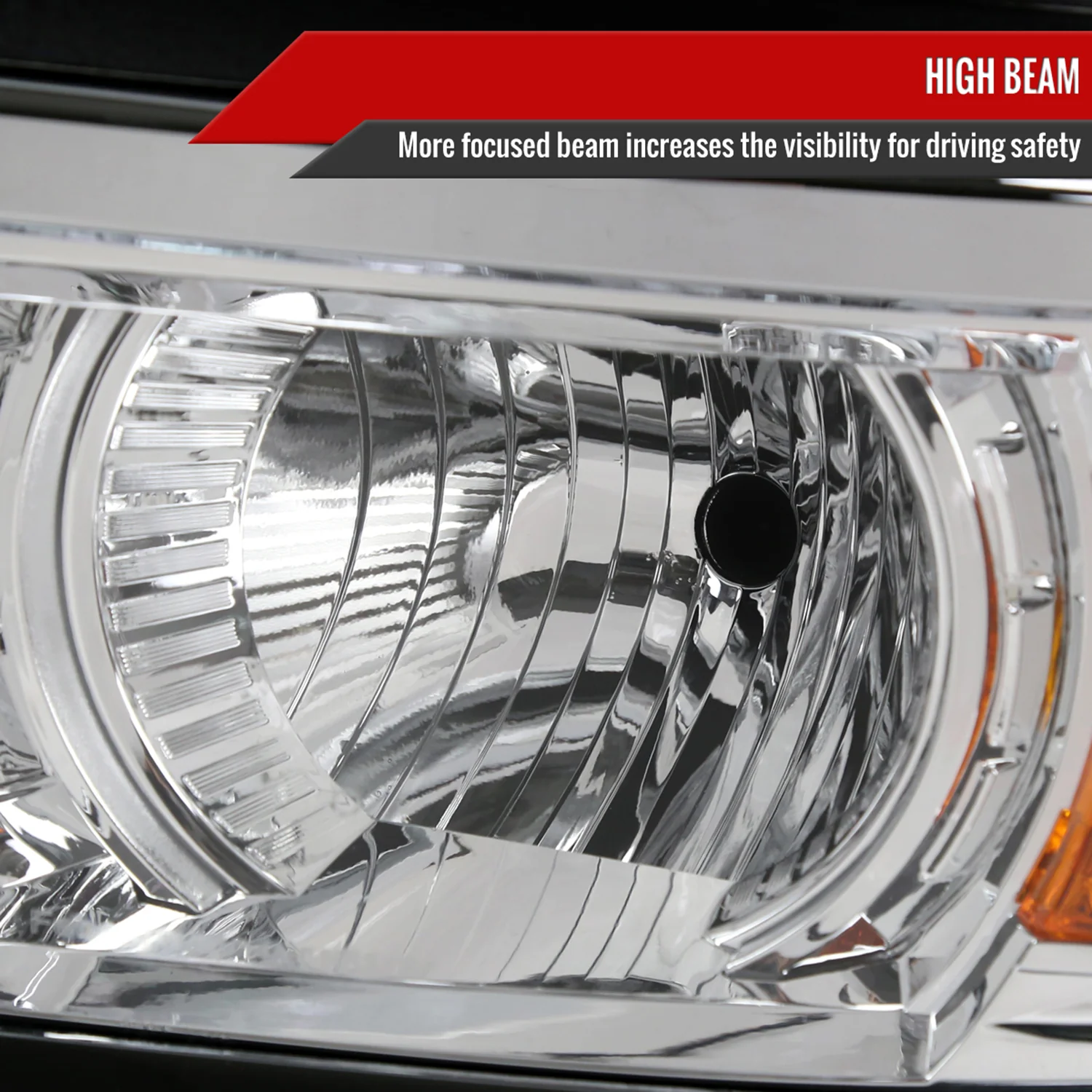 2014-2015 Chevy Silverado 1500 Projector Headlights Chrome/Clear Lens - Image 4