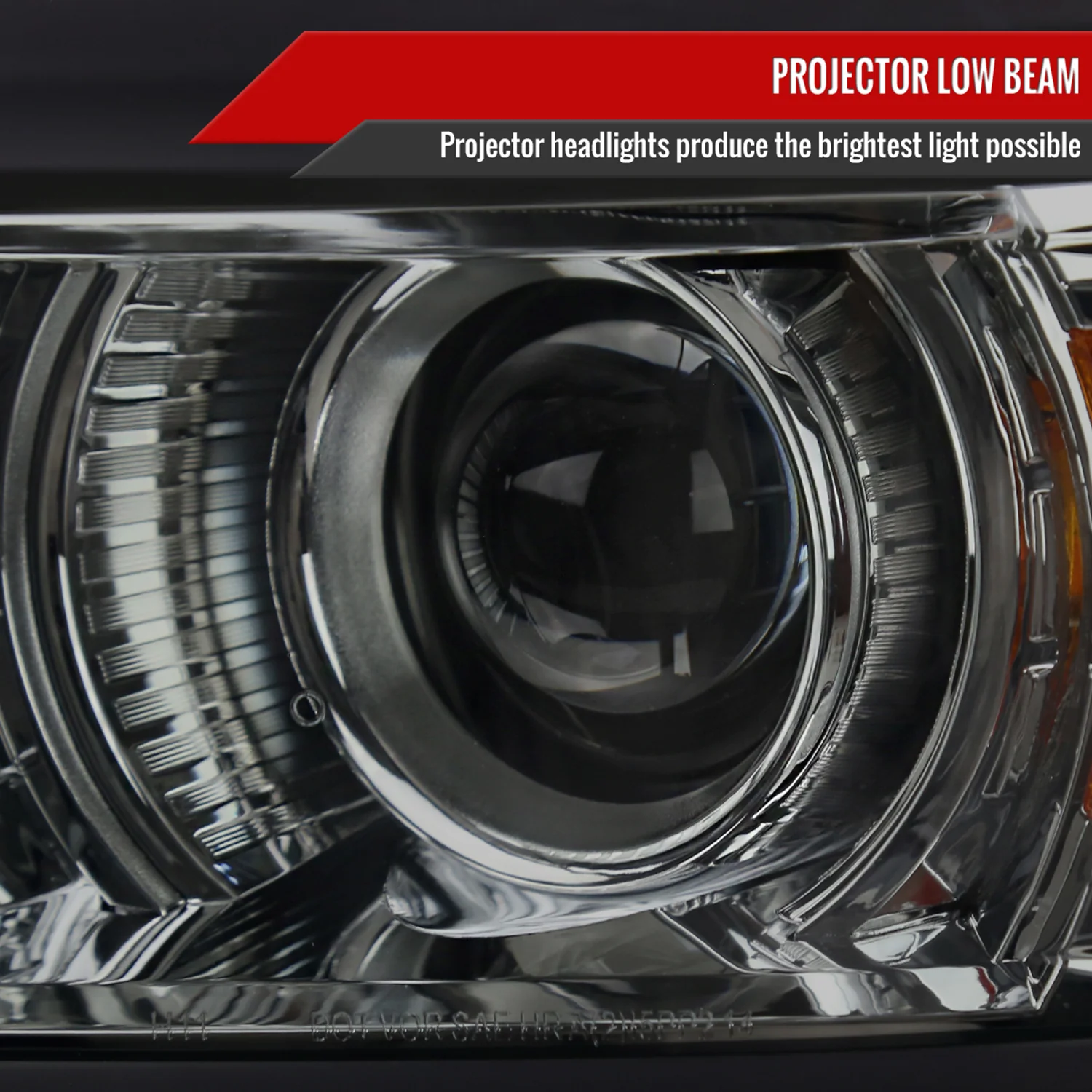 2014-2015 Chevy Silverado 1500 Projector Headlights Trim Black/Light Smoke - Image 3